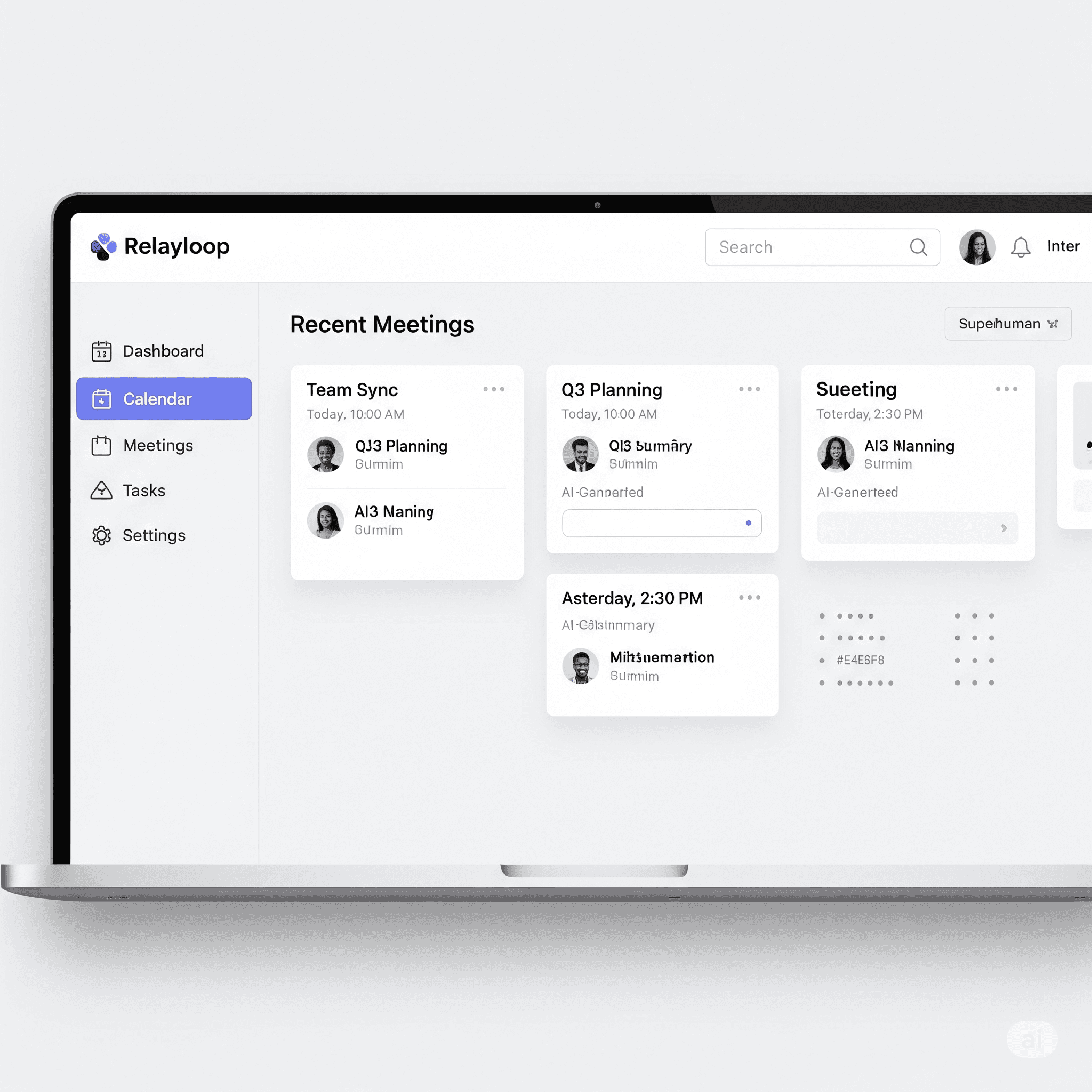 Screenshot of Relayloop dashboard 