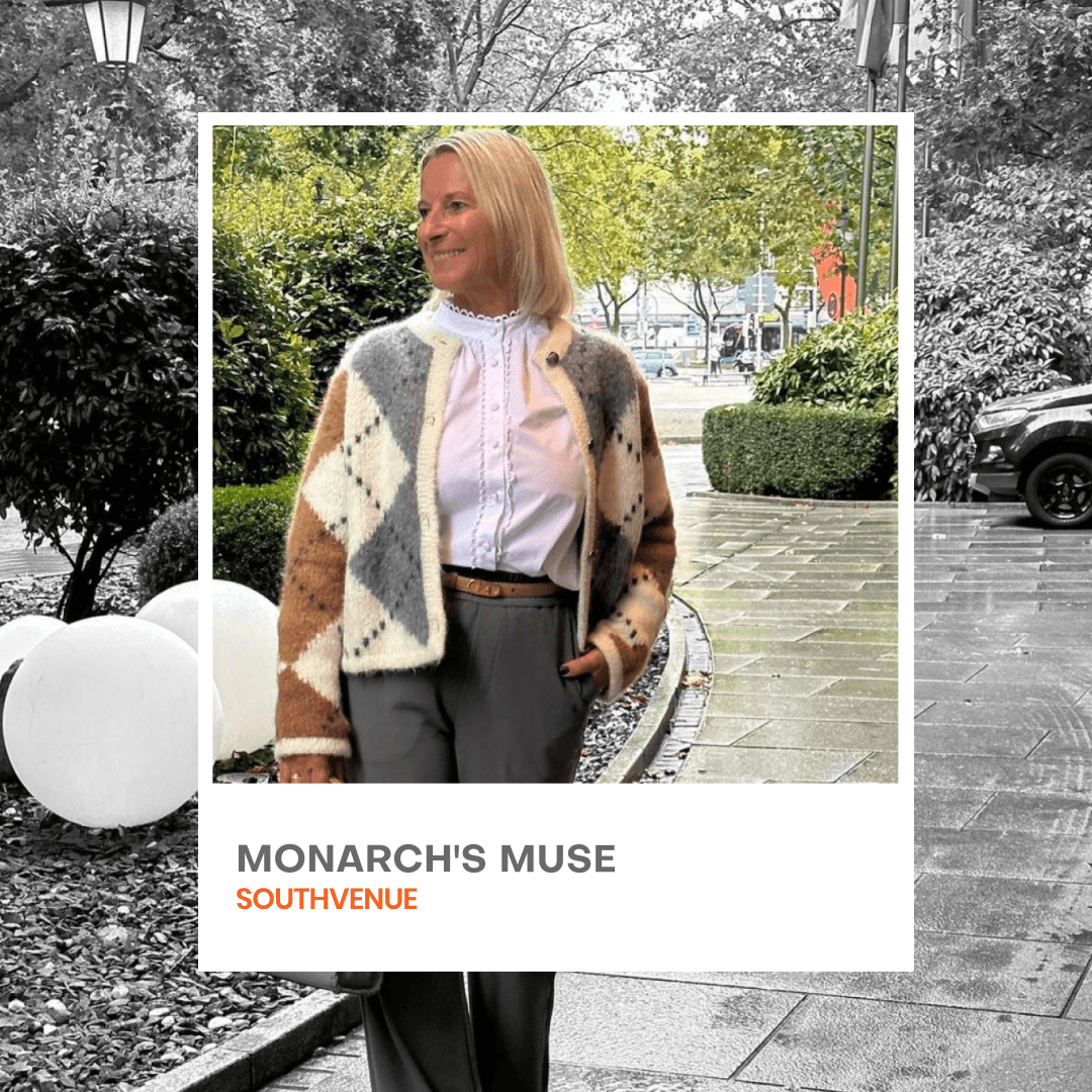 Street-style fashion portrait with luxury handbag