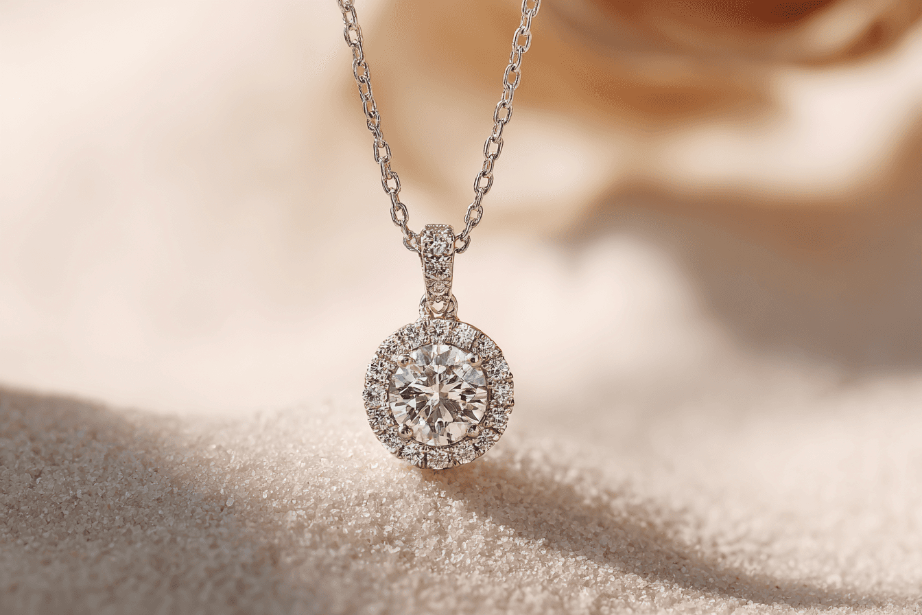 Lumiere Necklace in 18k white gold — Reflet necklace