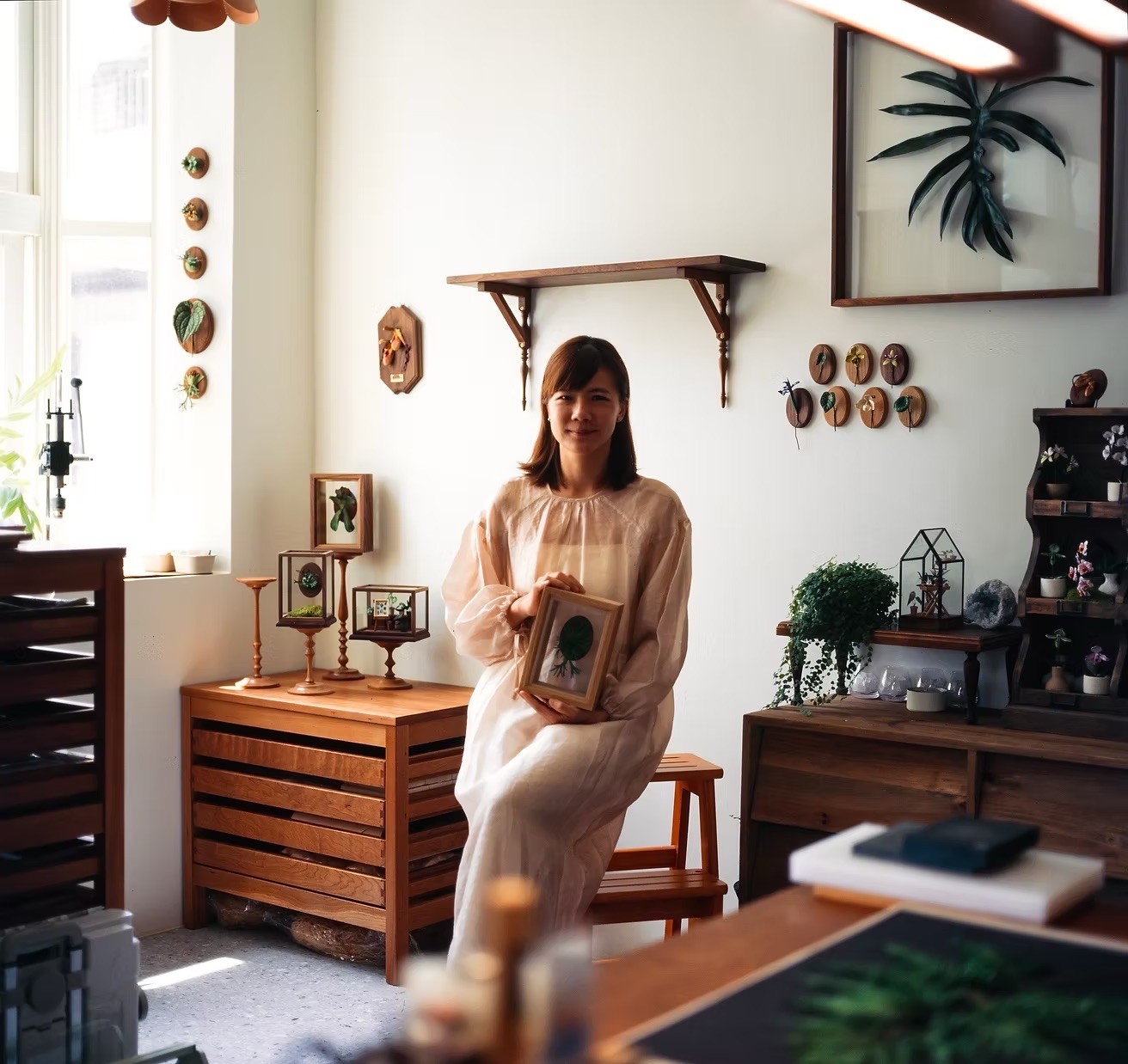 Huan at work in the studio