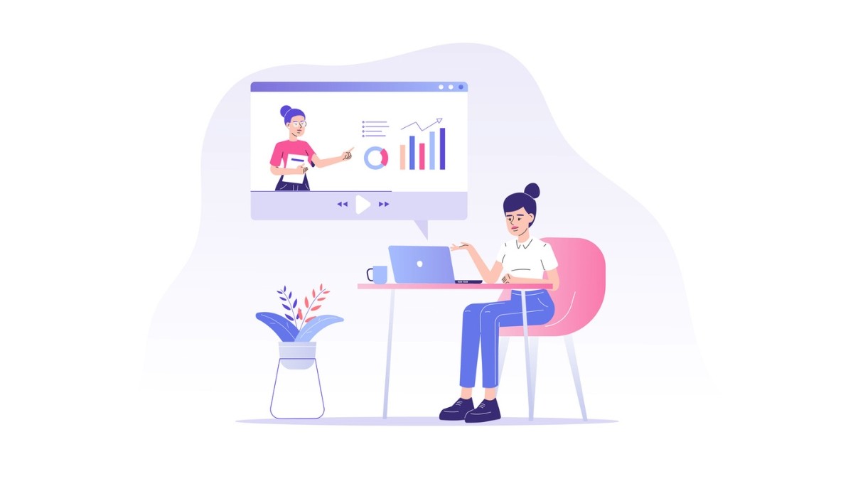 Illustration of two people adjusting interlocking gears within a circular arrow loop, surrounded by charts and checklists.