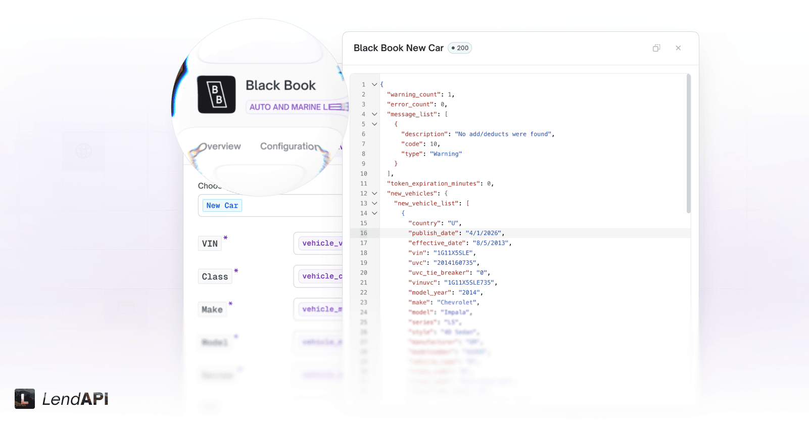 LendAPI v3.1.8 - Black Book Integration