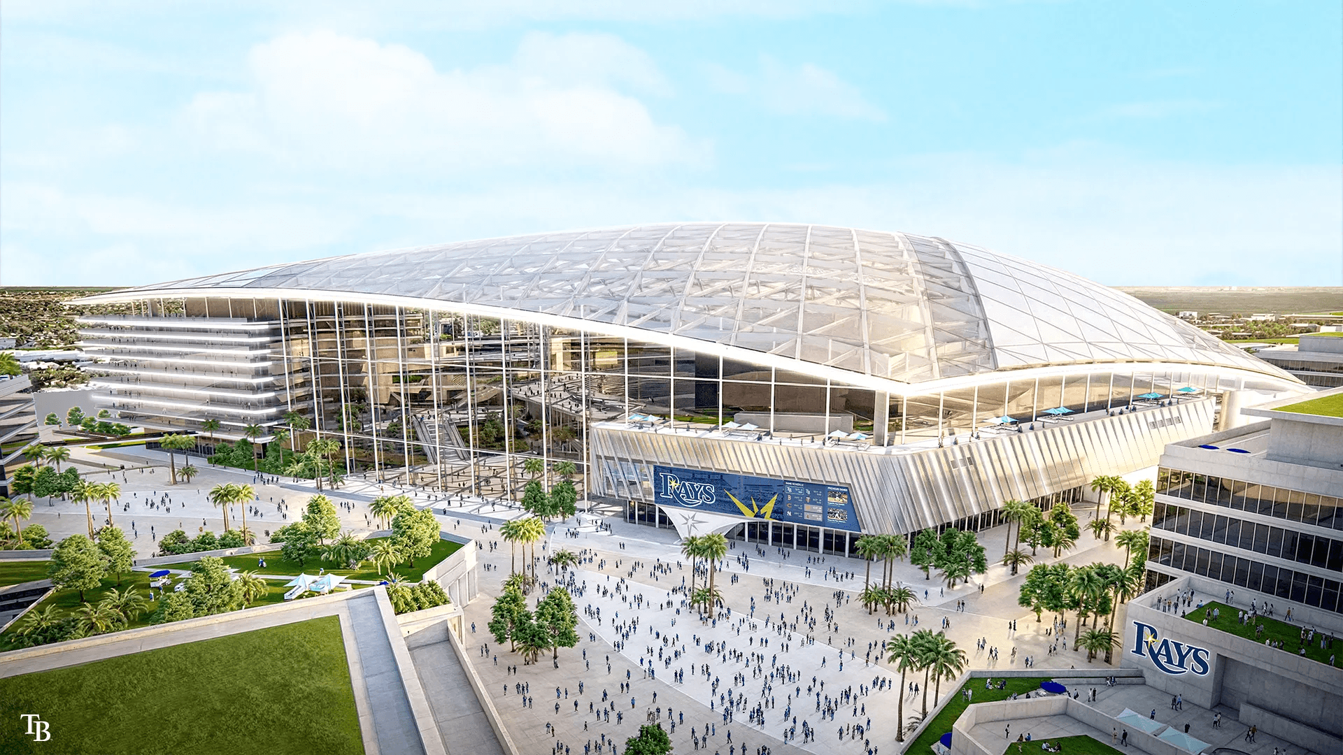 Rendering of Rays Stadium, Tampa Bay