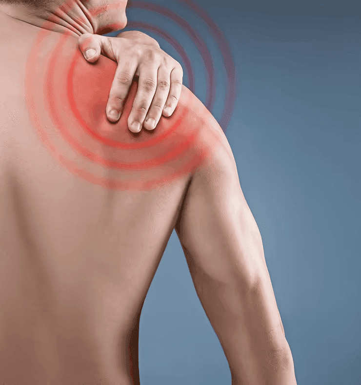 person massaging the back of a woman