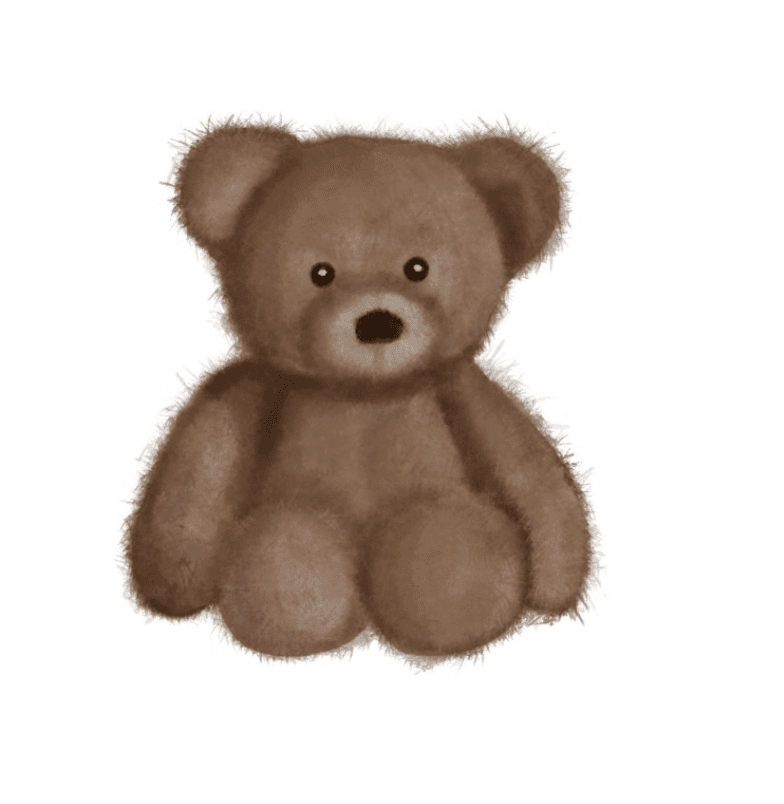 Brown teddy bear illustration