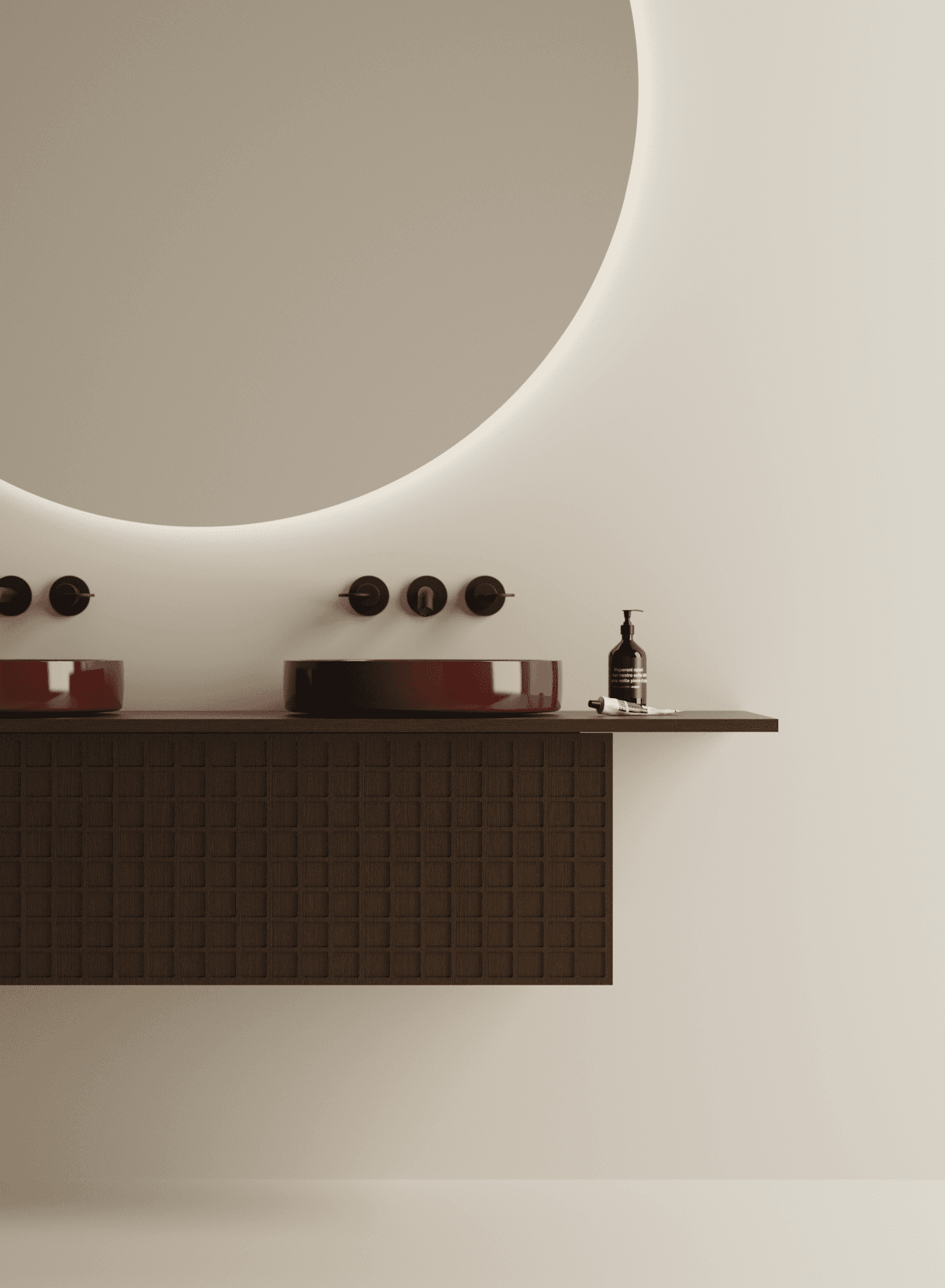 Bloque in rovere bruno e Cenote rosso