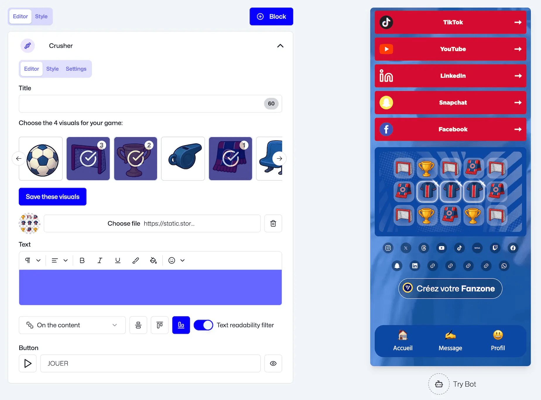 Fanzone Crusher Editor