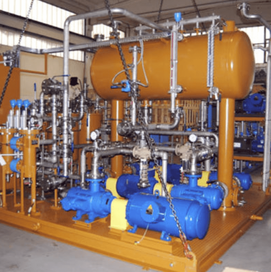 seal oil and barrier fluid system with interconnected piping and control valves