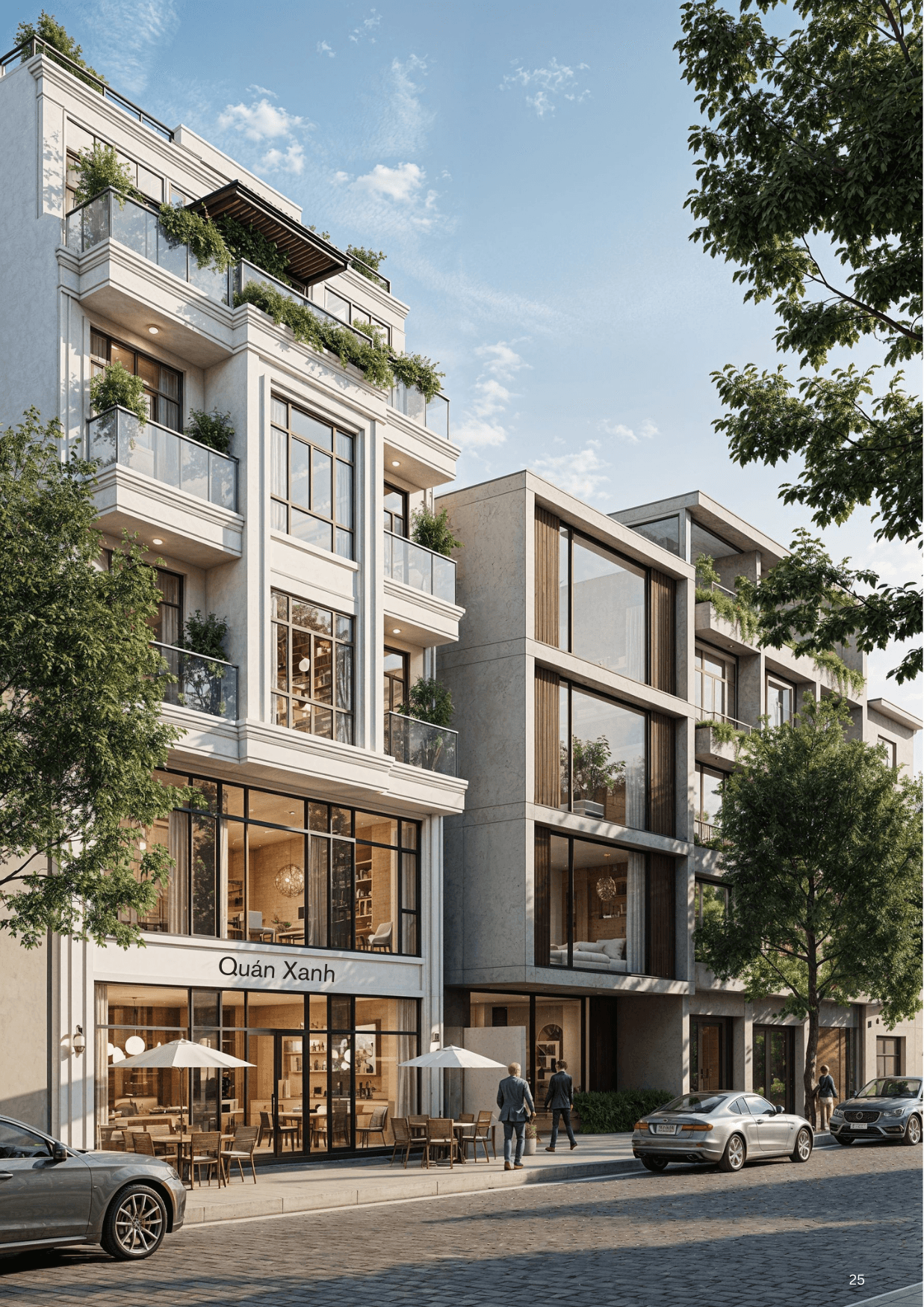 Phối cảnh khu phố thương mại và nhà liền kề từ An Cư Collection - Quy hoạch không gian sống năng động và kiến trúc đô thị đồng bộ