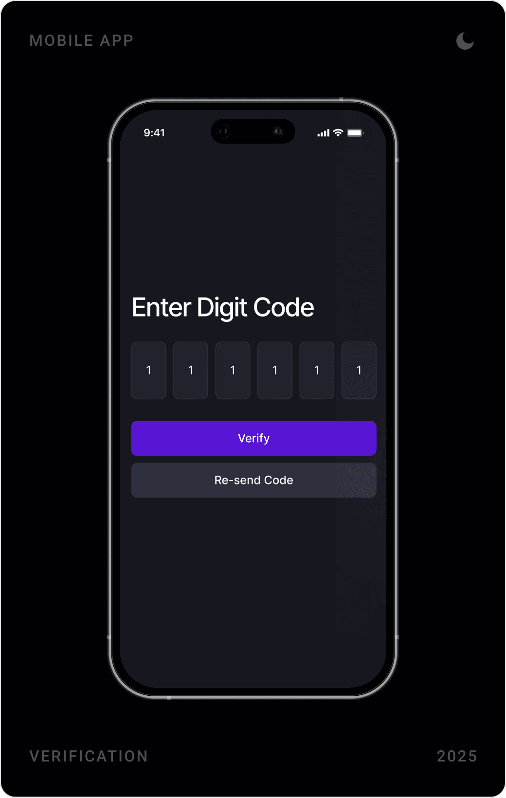 Modern One-Time Password Screen Design