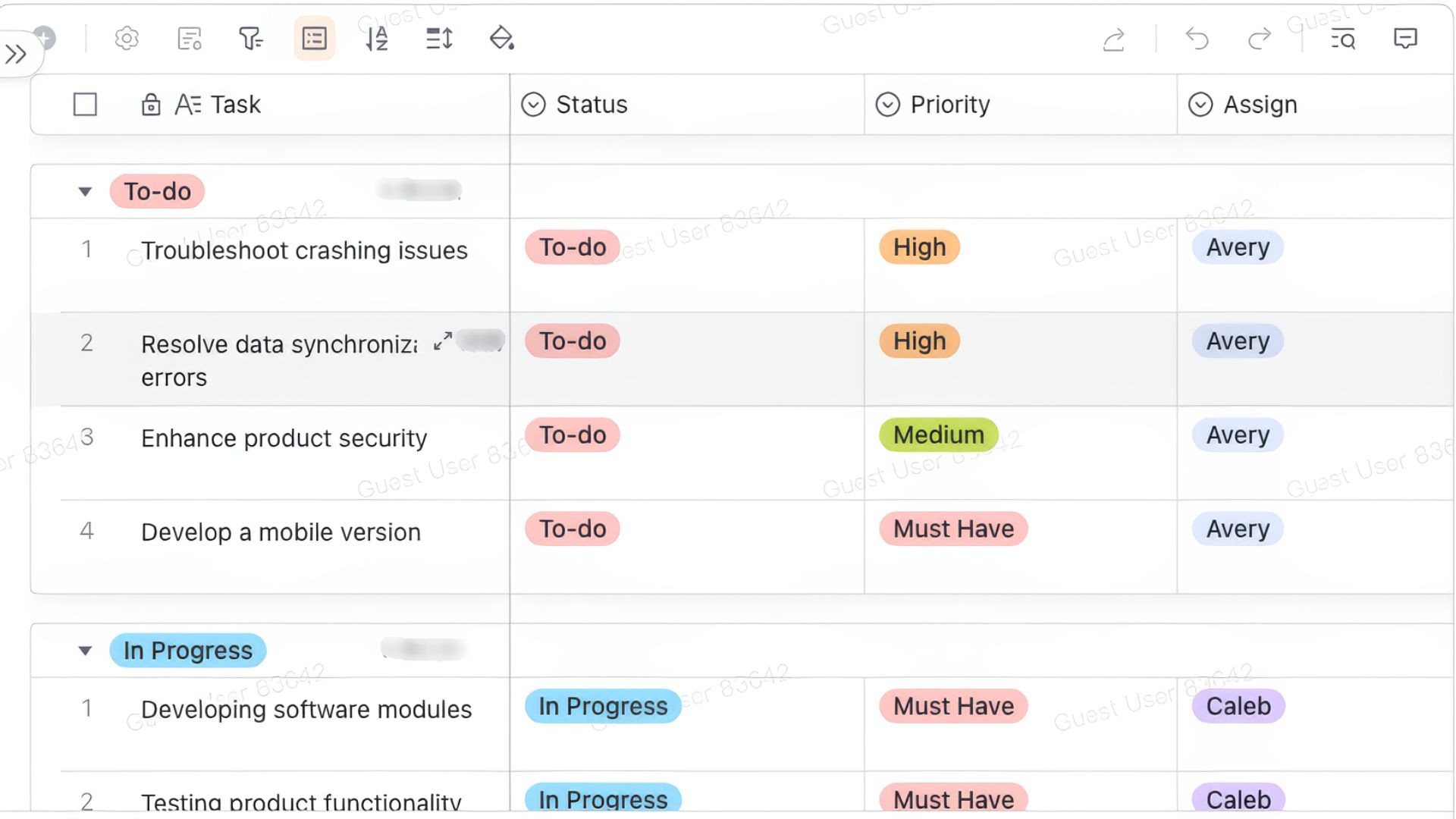 Lark Kanban board (with AI) template