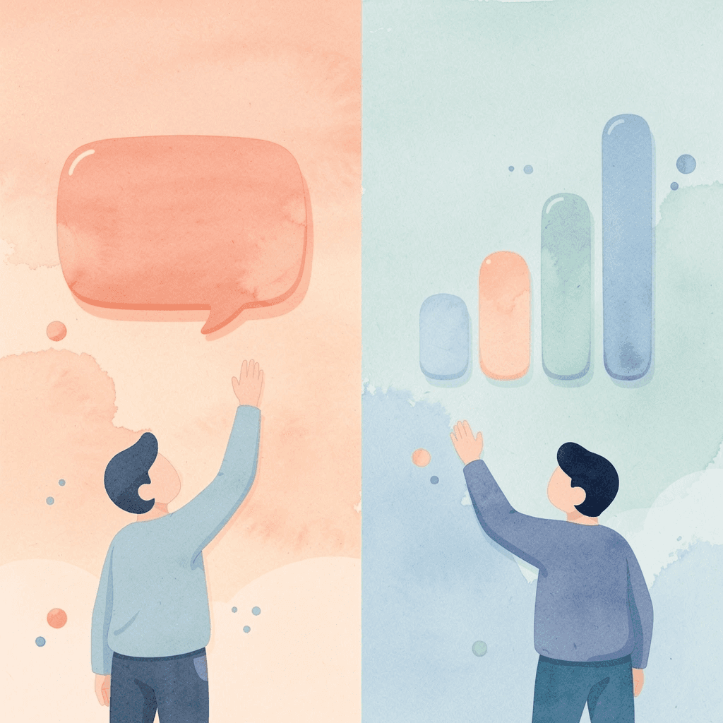 Split scene showing wrong vs right approach to file uploads