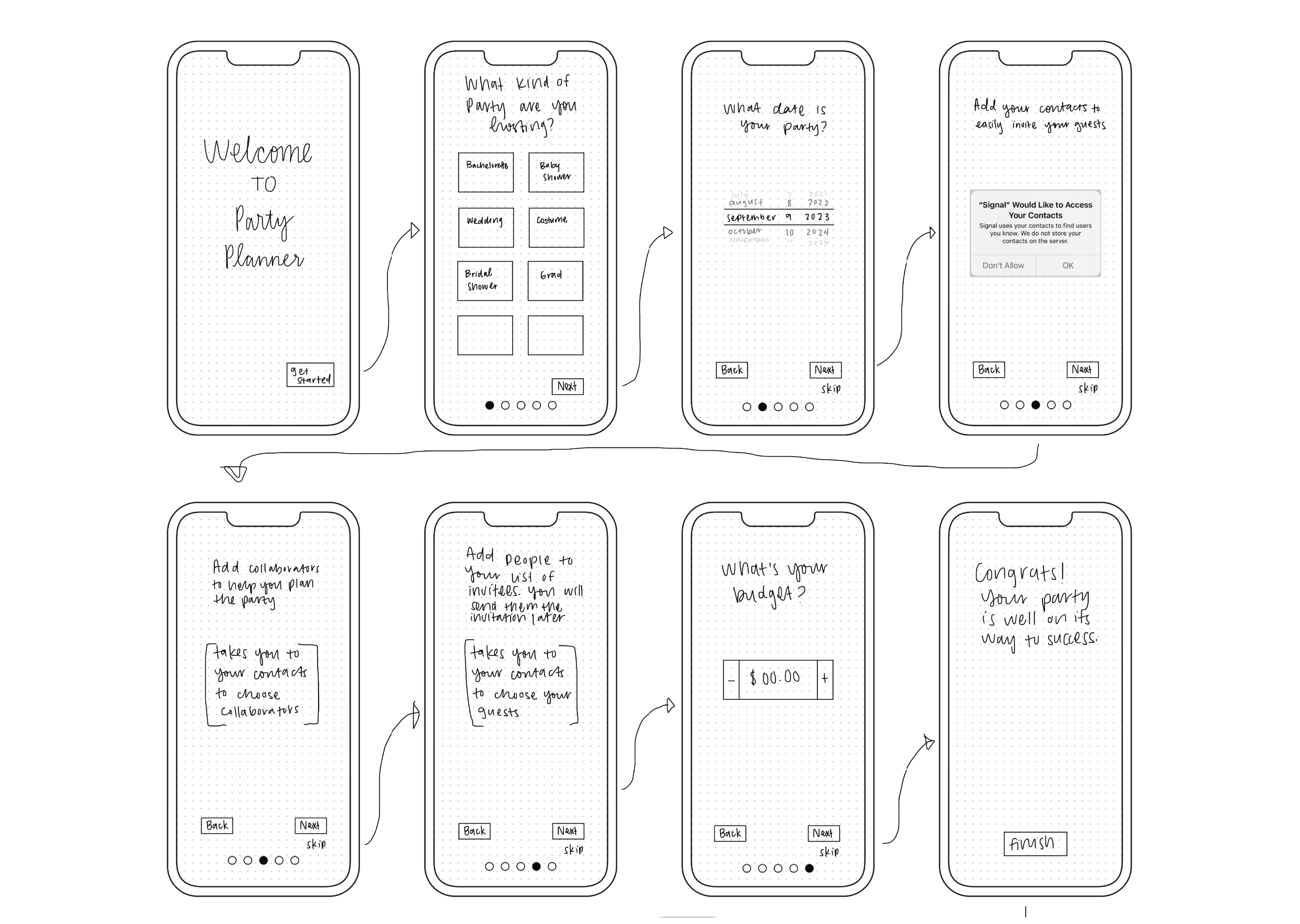 8 app sketches.