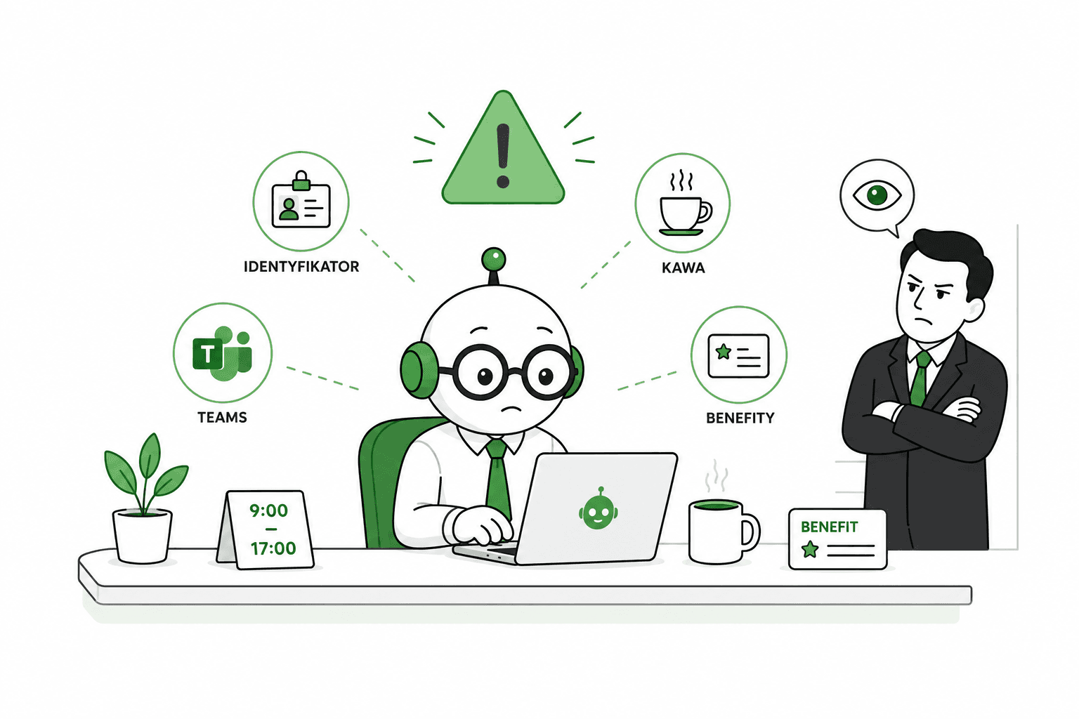 reklasyfikacja B2B na etat ilustracja