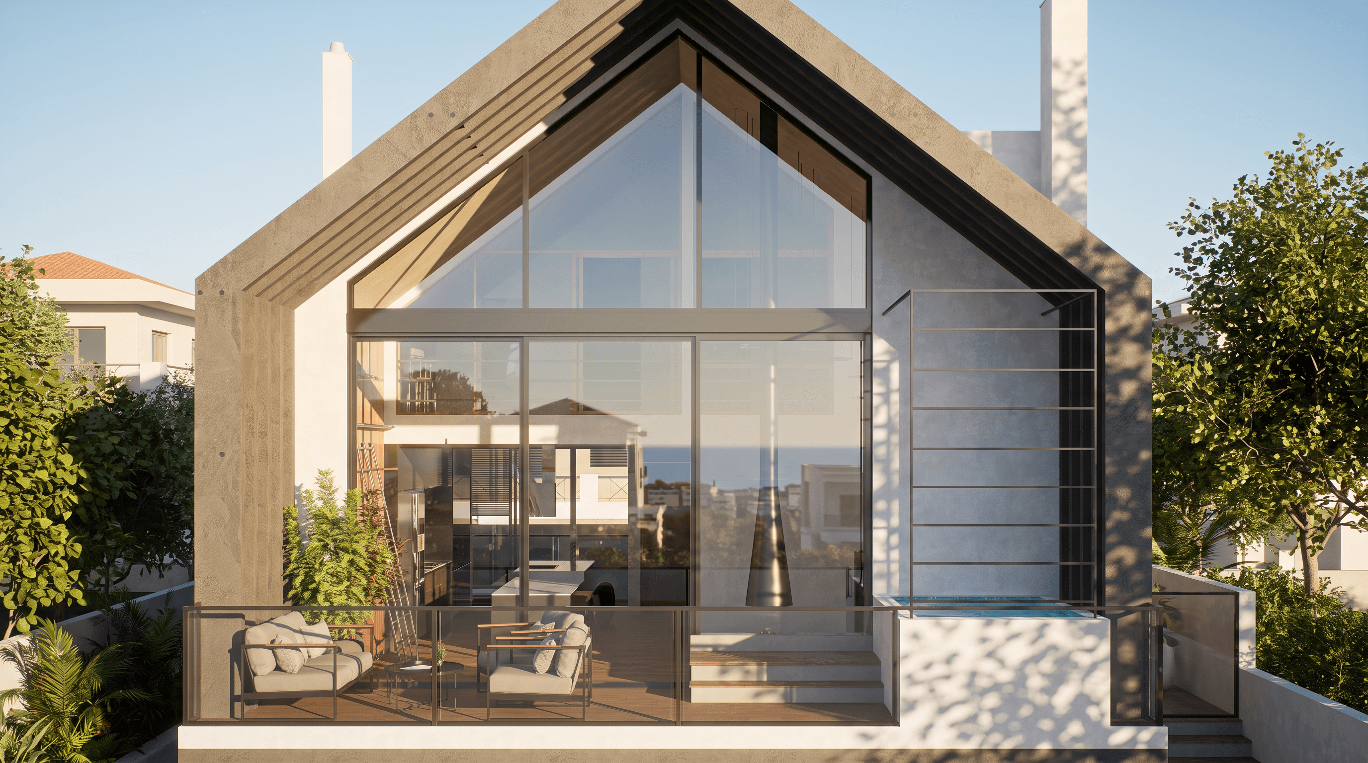 Alimos exterior architectural visualisation 2