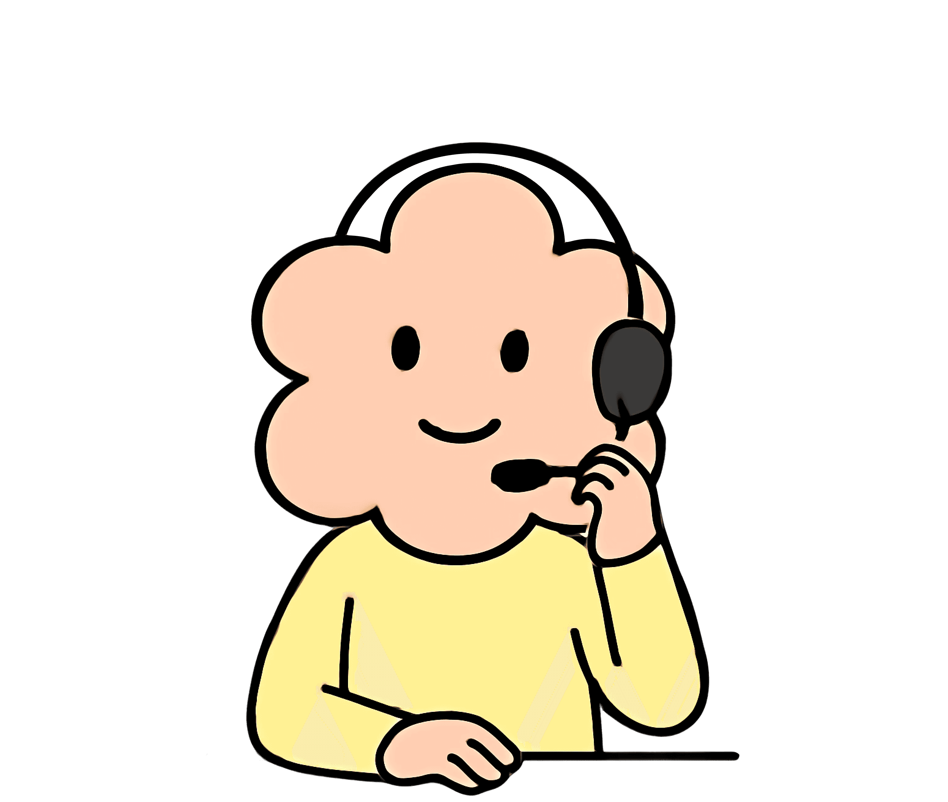 Flowerhead, the Flowgenix mascot—a smiling cartoon flower character with a headset, sitting in the bottom right corner, ready to assist.