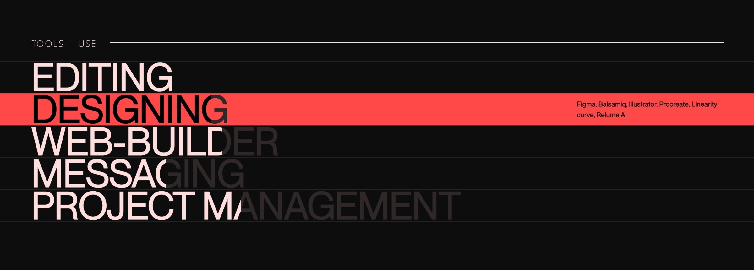Category of tools that I use in my work