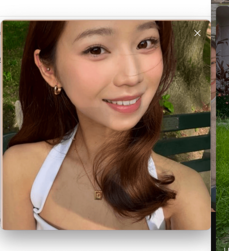 A photo of woman in red