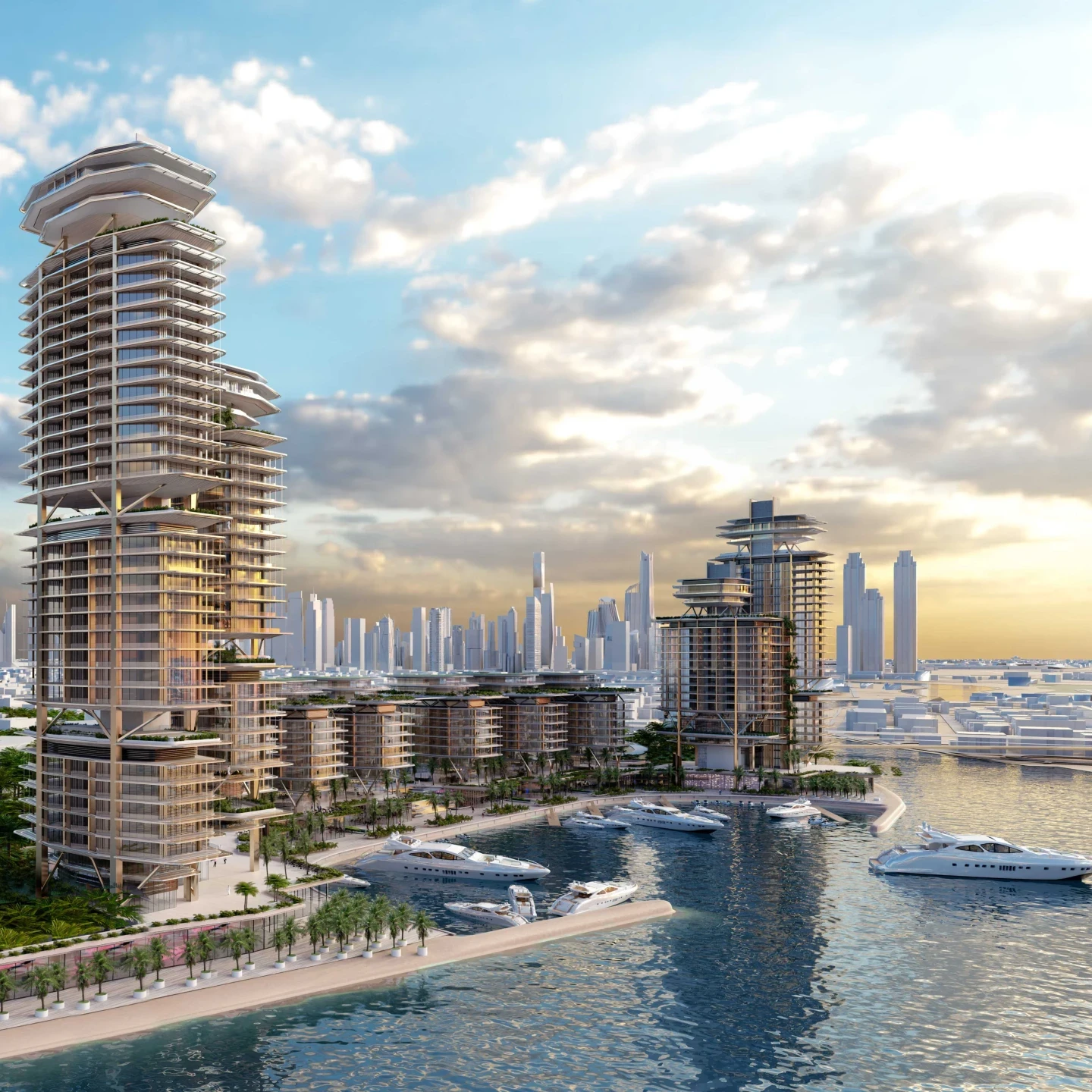 The Peninsula Dubai Residences waterfront towers and marina at Peninsula Dubai, Jumeirah 2.