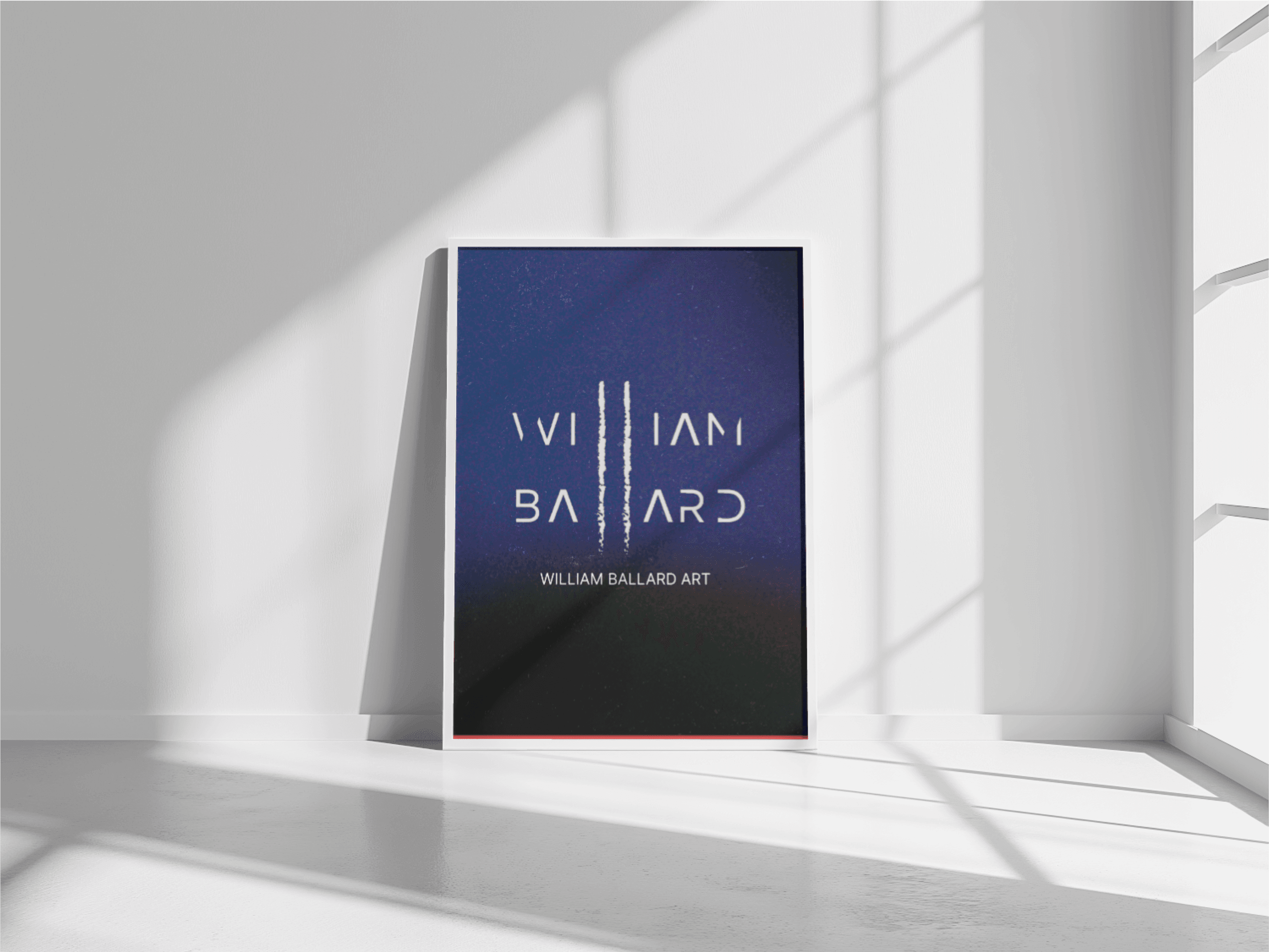A mockup poster for William Ballard, depicting a custom logo