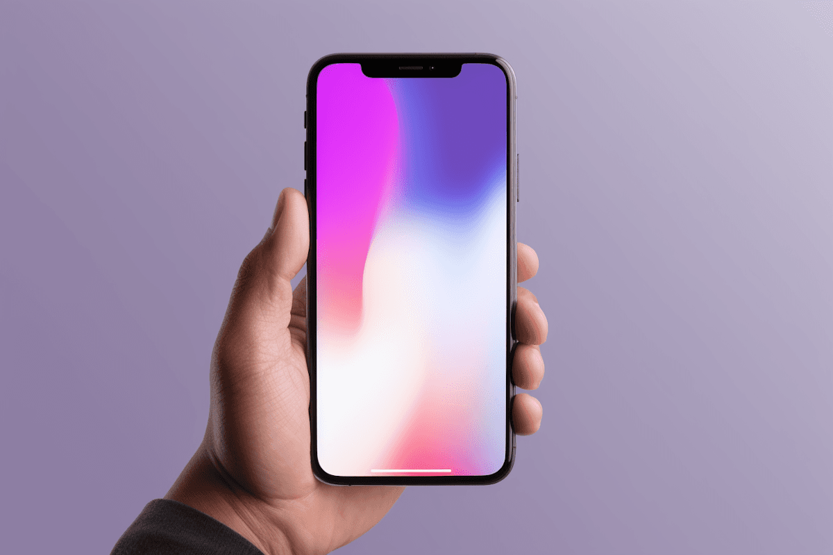 Person holding iphone