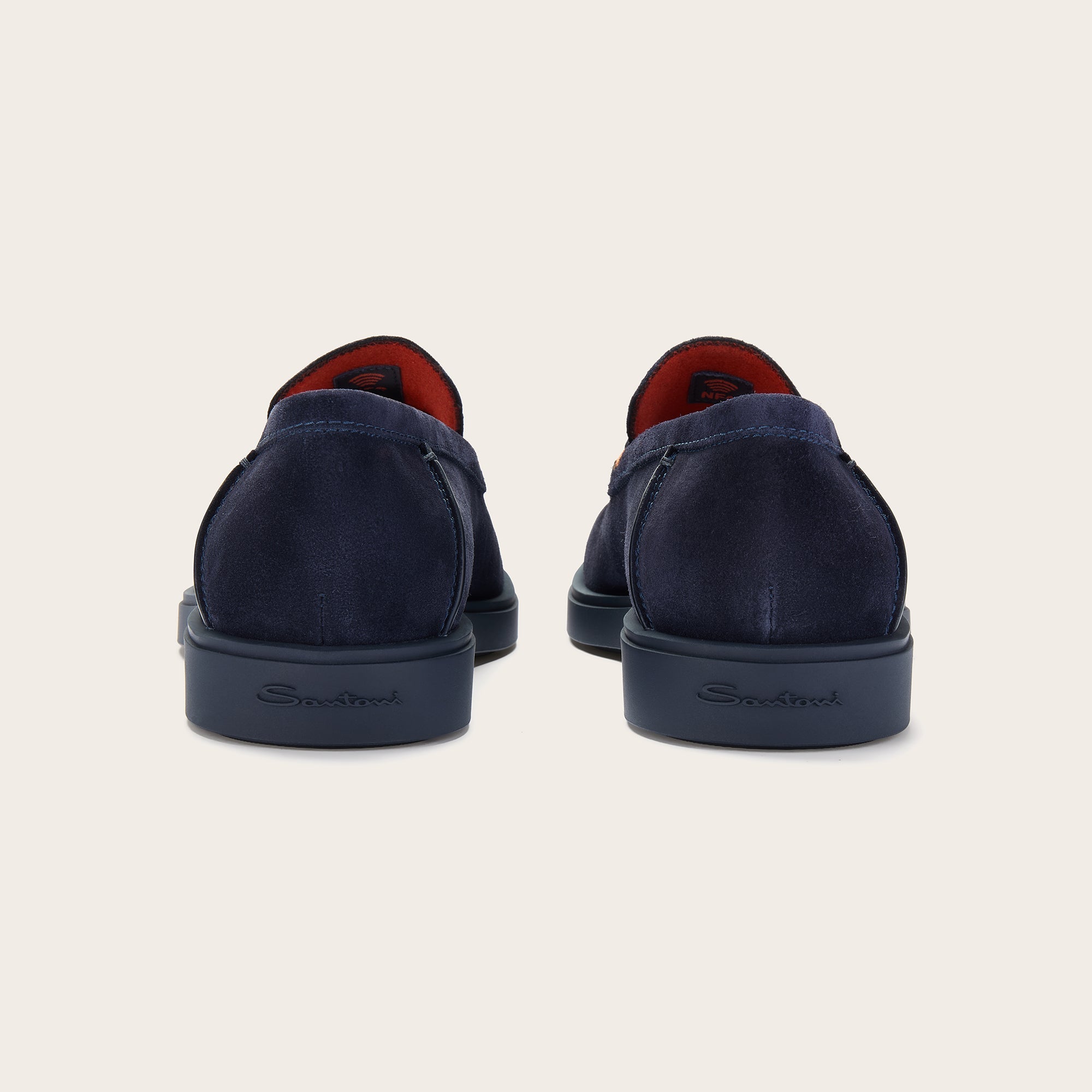 Men's Blue Suede Loafer With Thick Sole - Mandelli UK