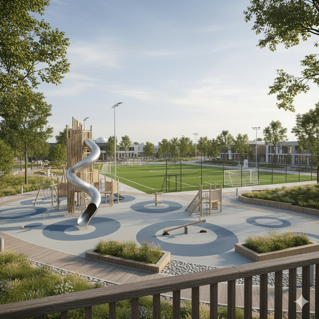four boy playing ball on green grass