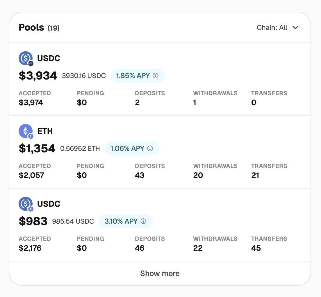 Earn yield in Privacy Pools