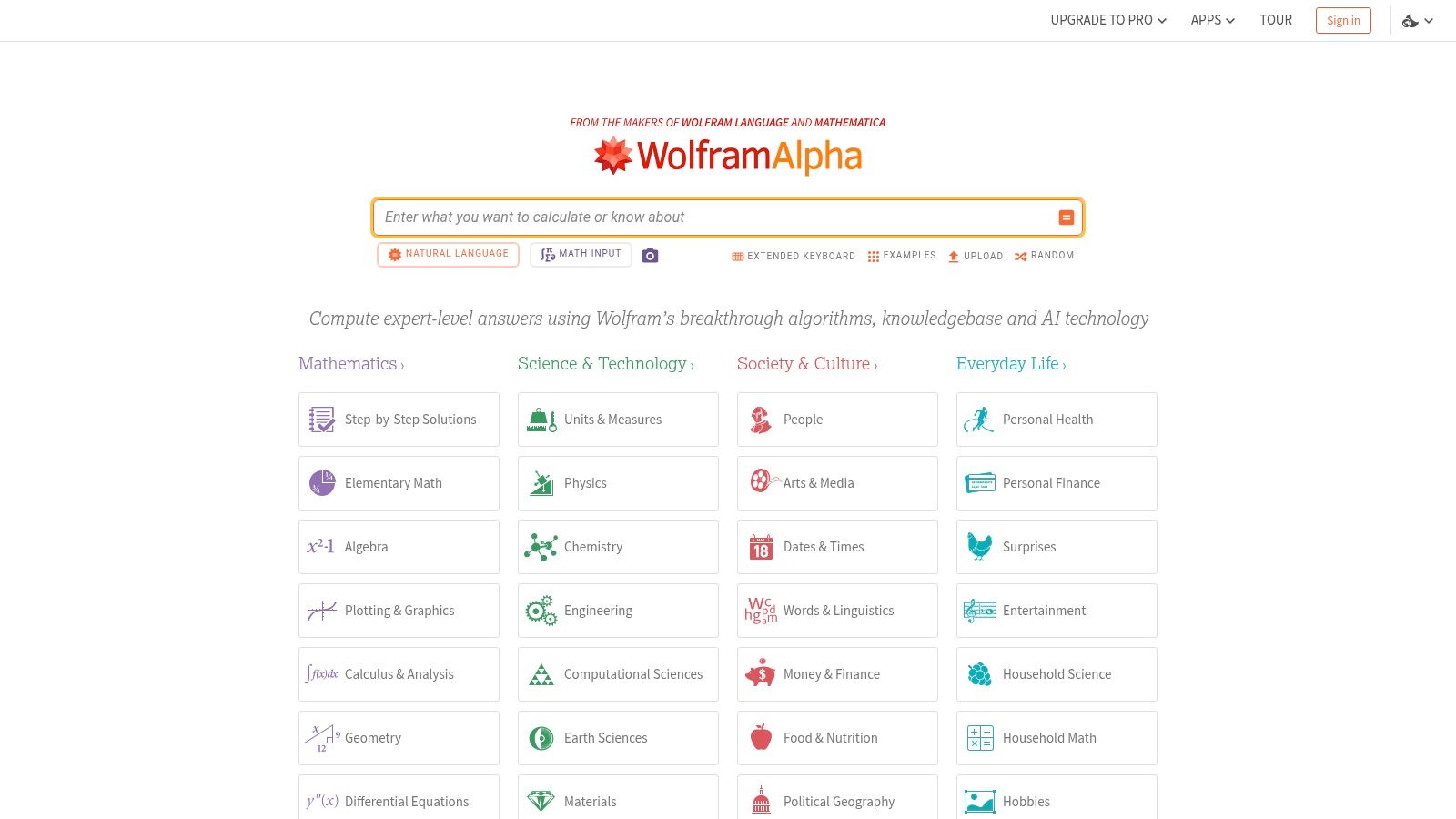 WolframAlpha