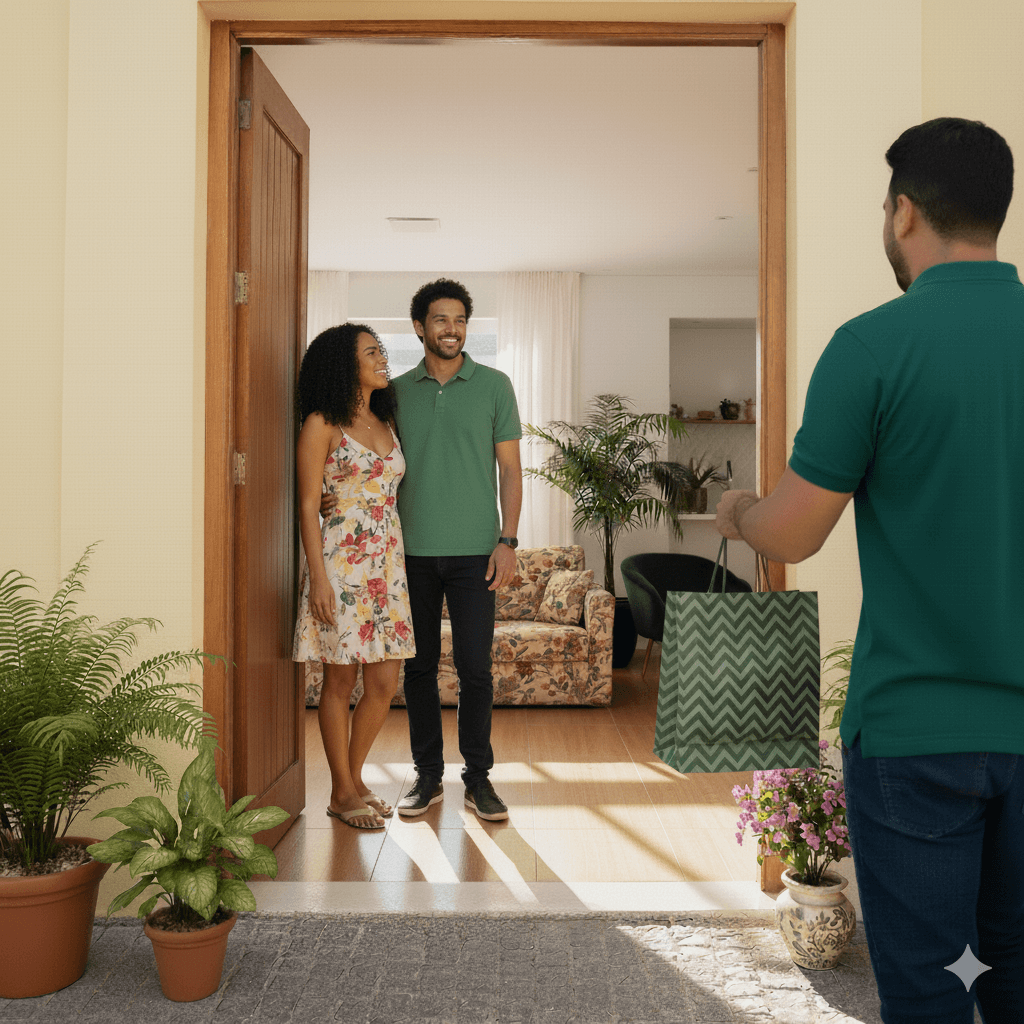 Person using a card at a POS system