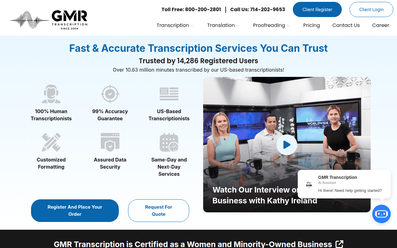 gmr transcription home page