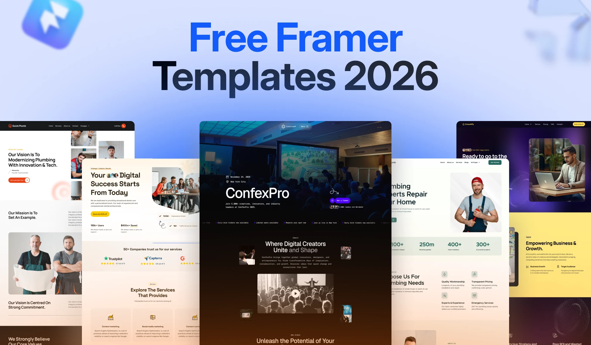 65 Best Free Framer Templates in 2026
