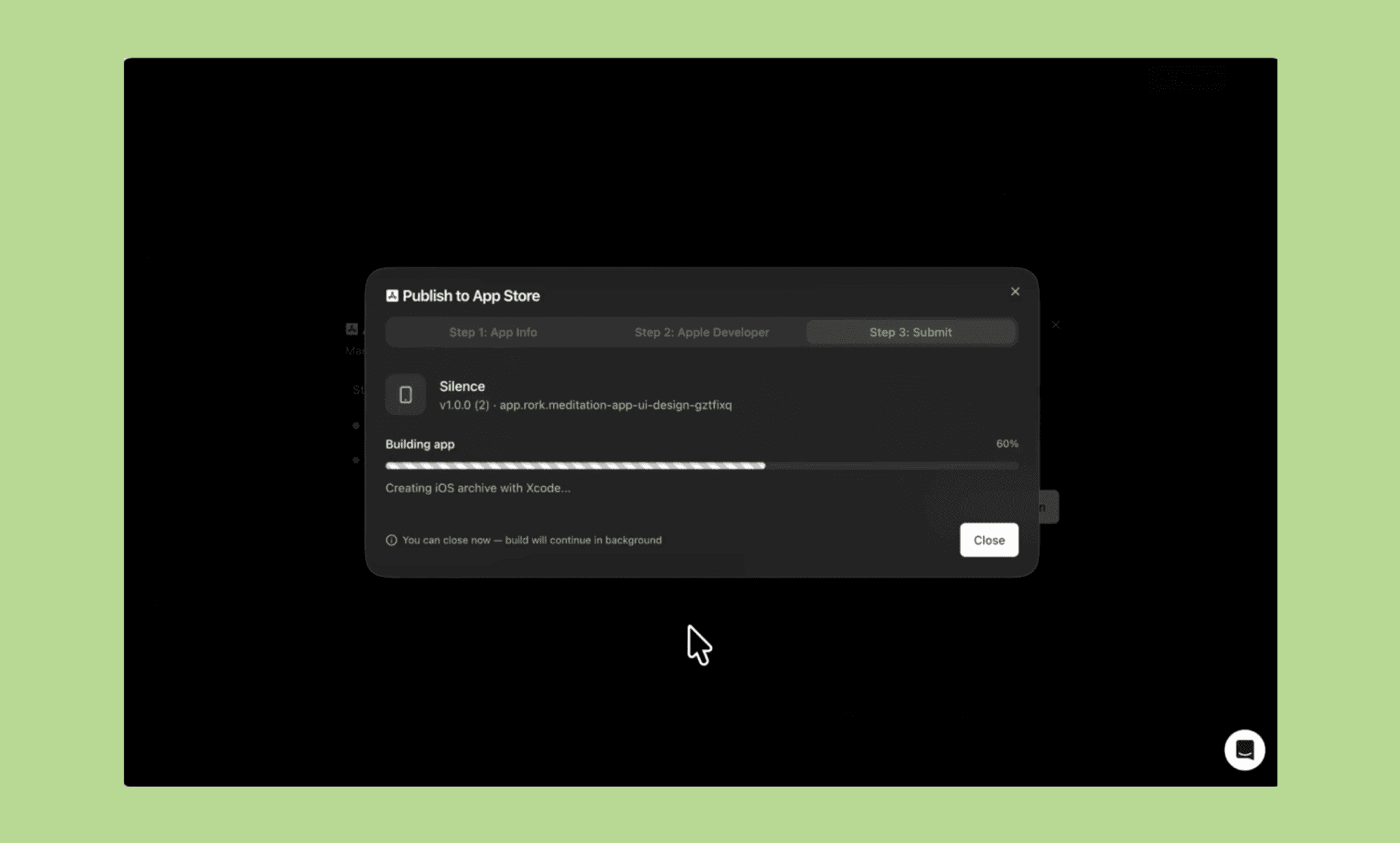 Publishing on App Store and Play Store is easy with Rork AI because it automates this step using Expo Application Services (EAS).