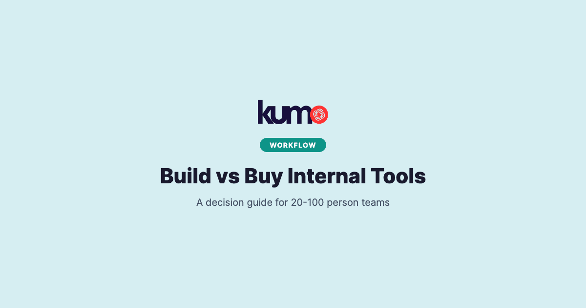 Build vs Buy Internal Tools