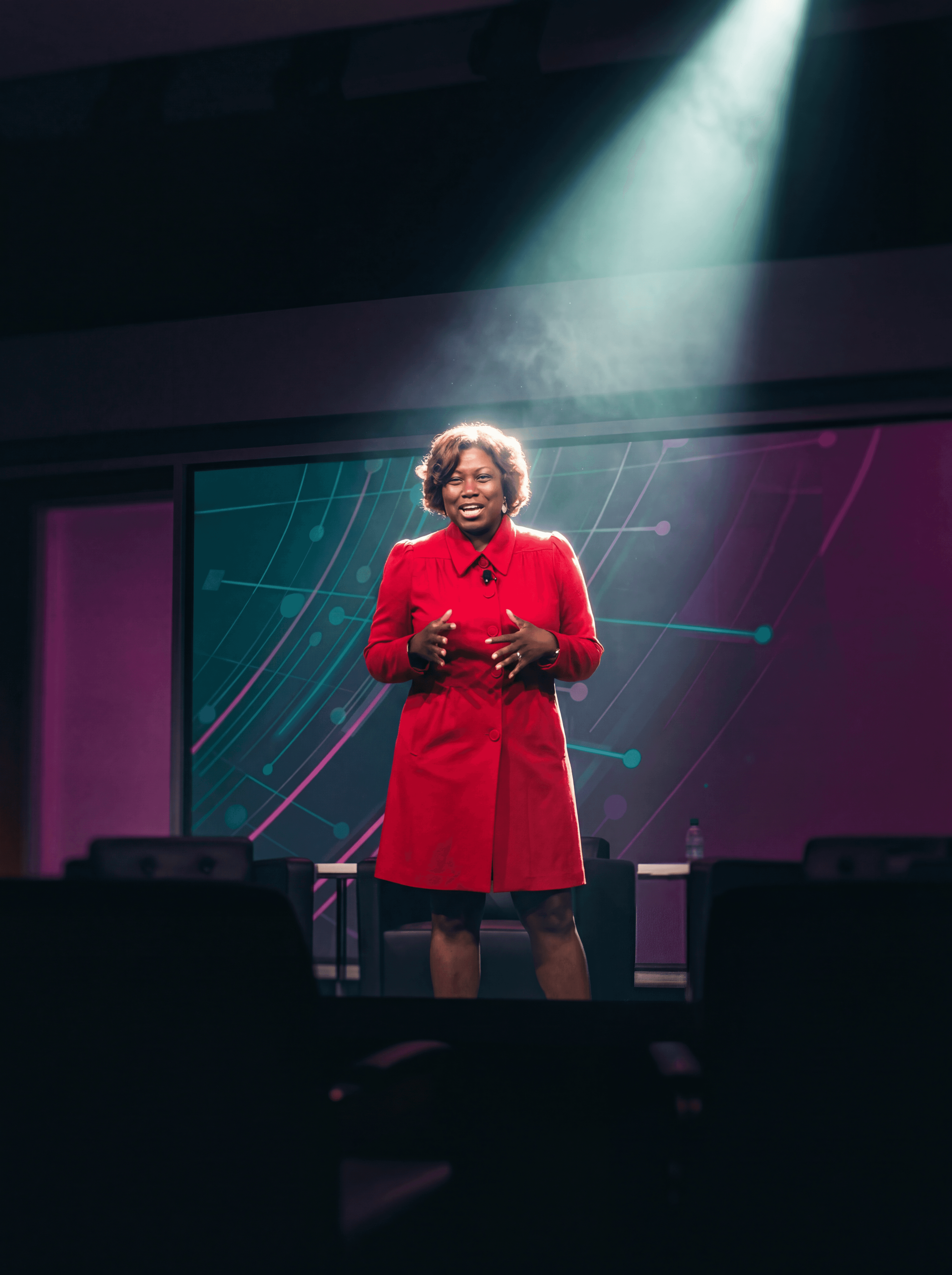 Town hall Woman Speaker 