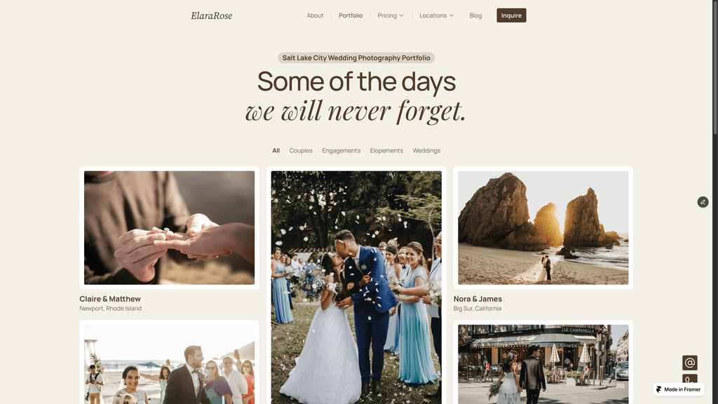 Thin Angle Portfolio page preview