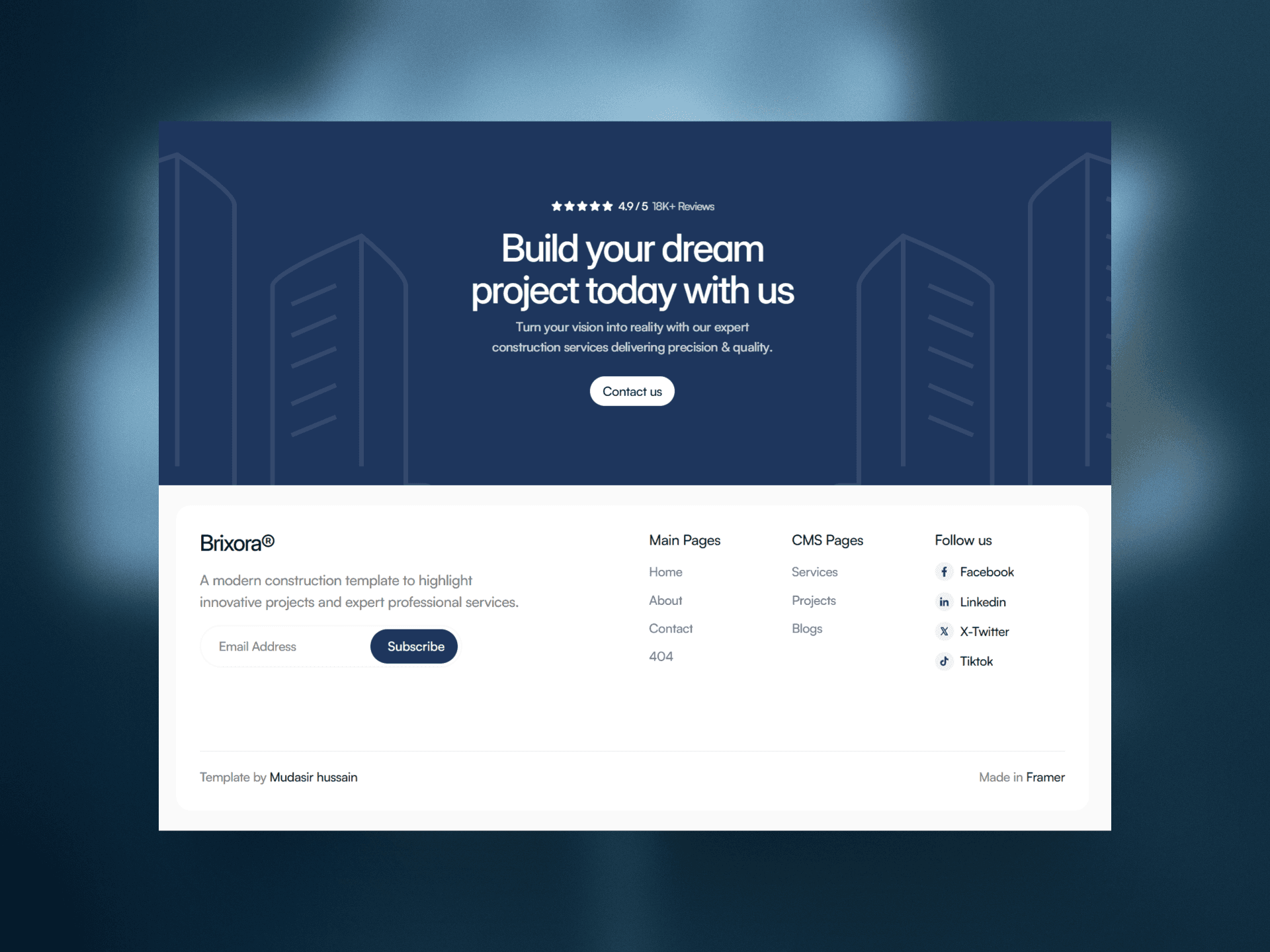 Brixora® Framer Agency Template