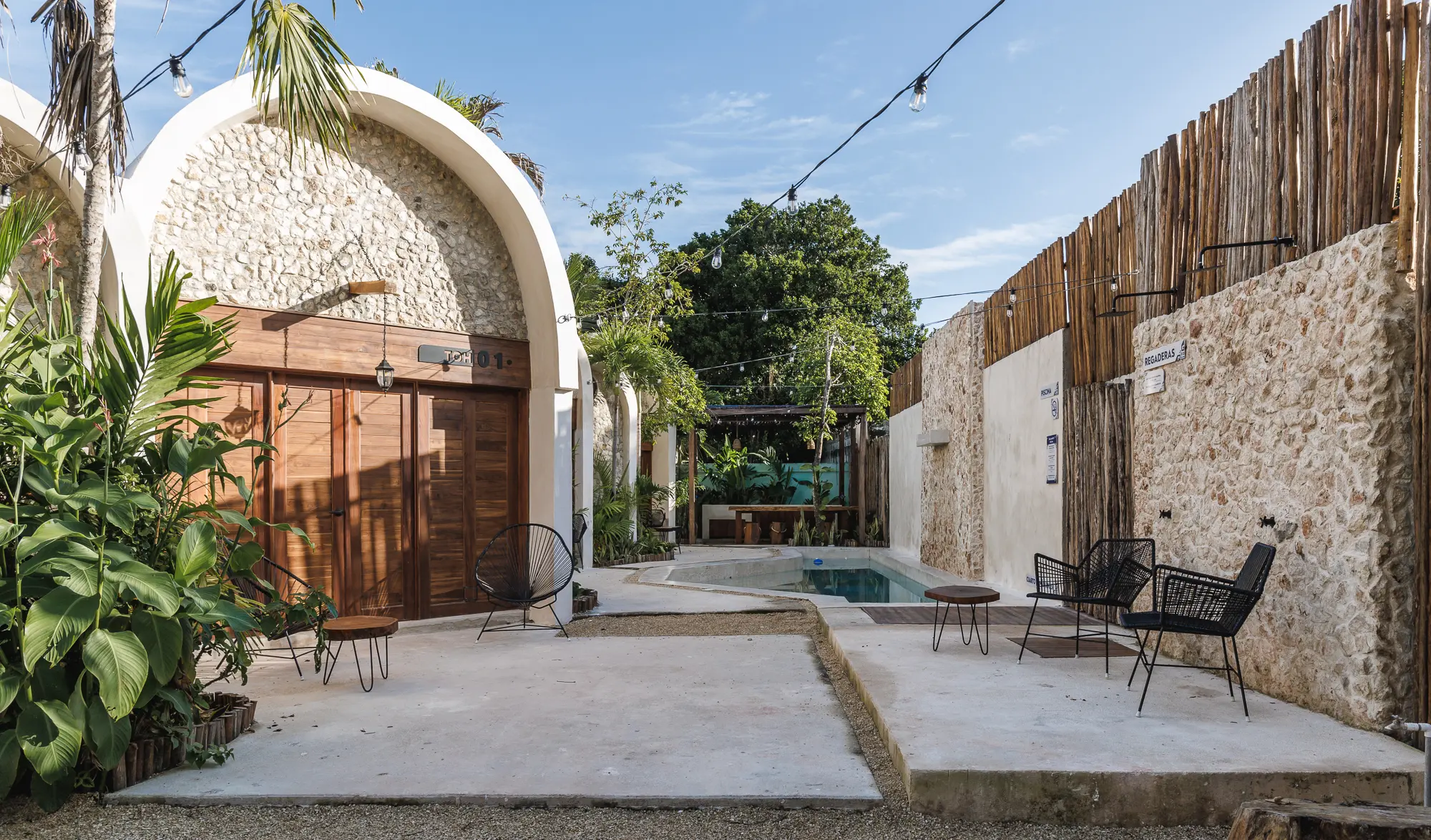 Casitas Nohiyari, muros de piedra, chukum, bahareque