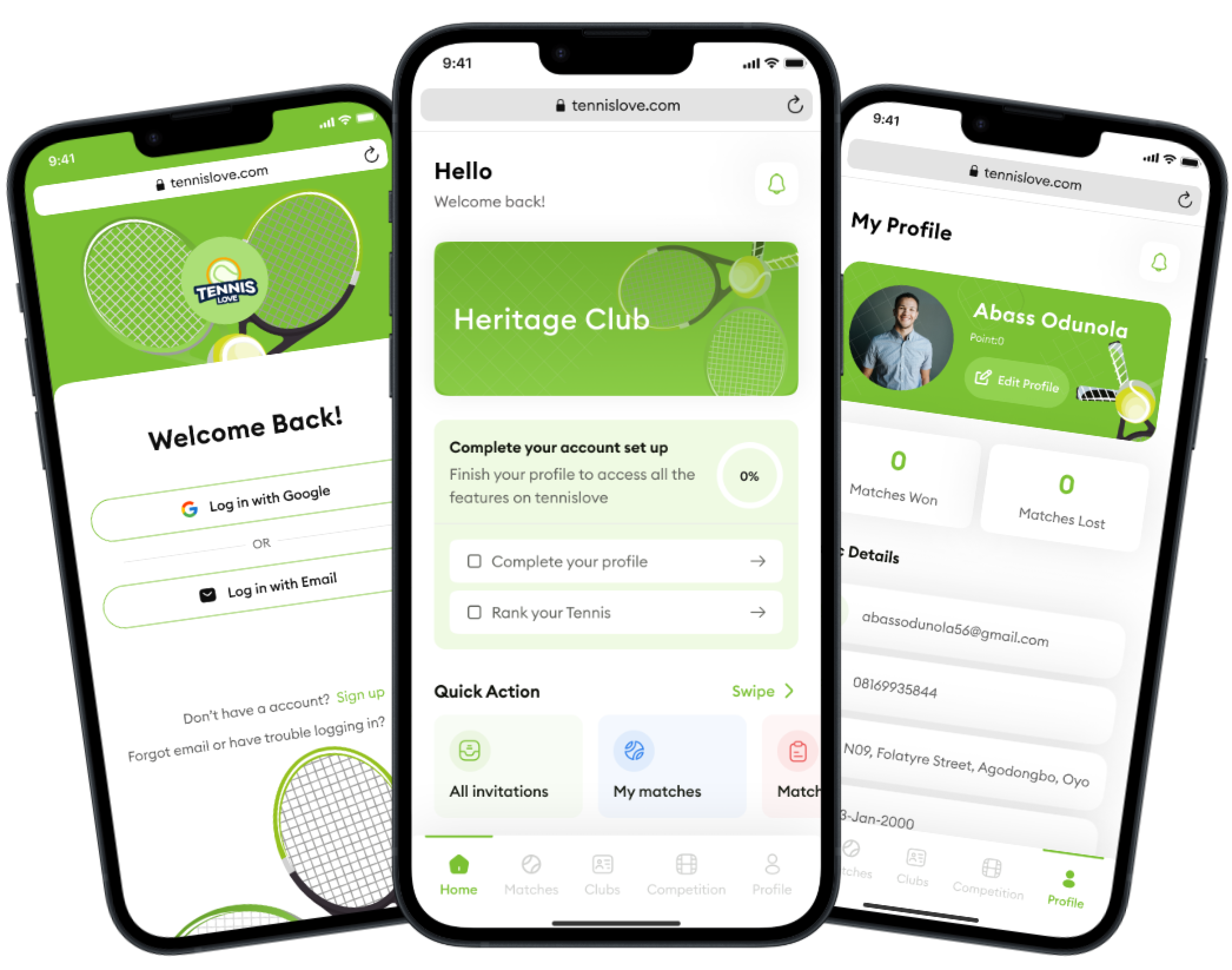 Tennislove app