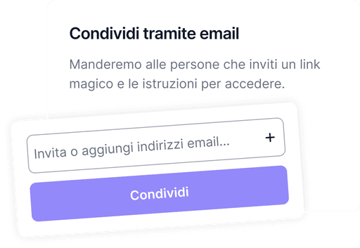 Condivisione via Email.