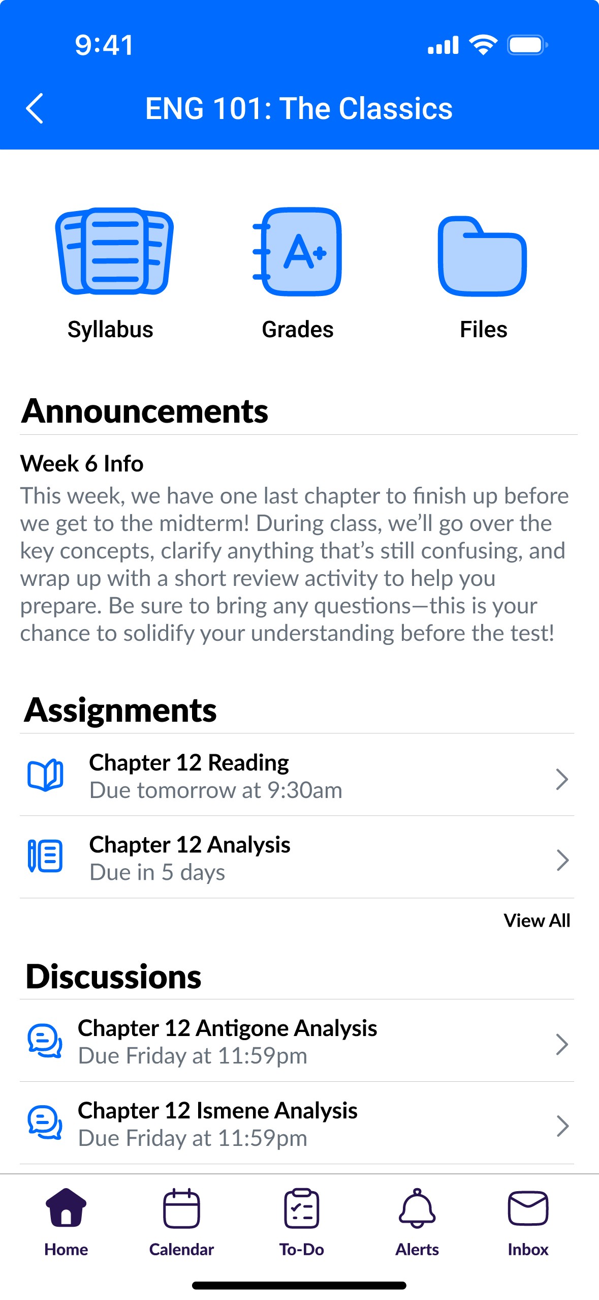 Current Canvas dashboard page