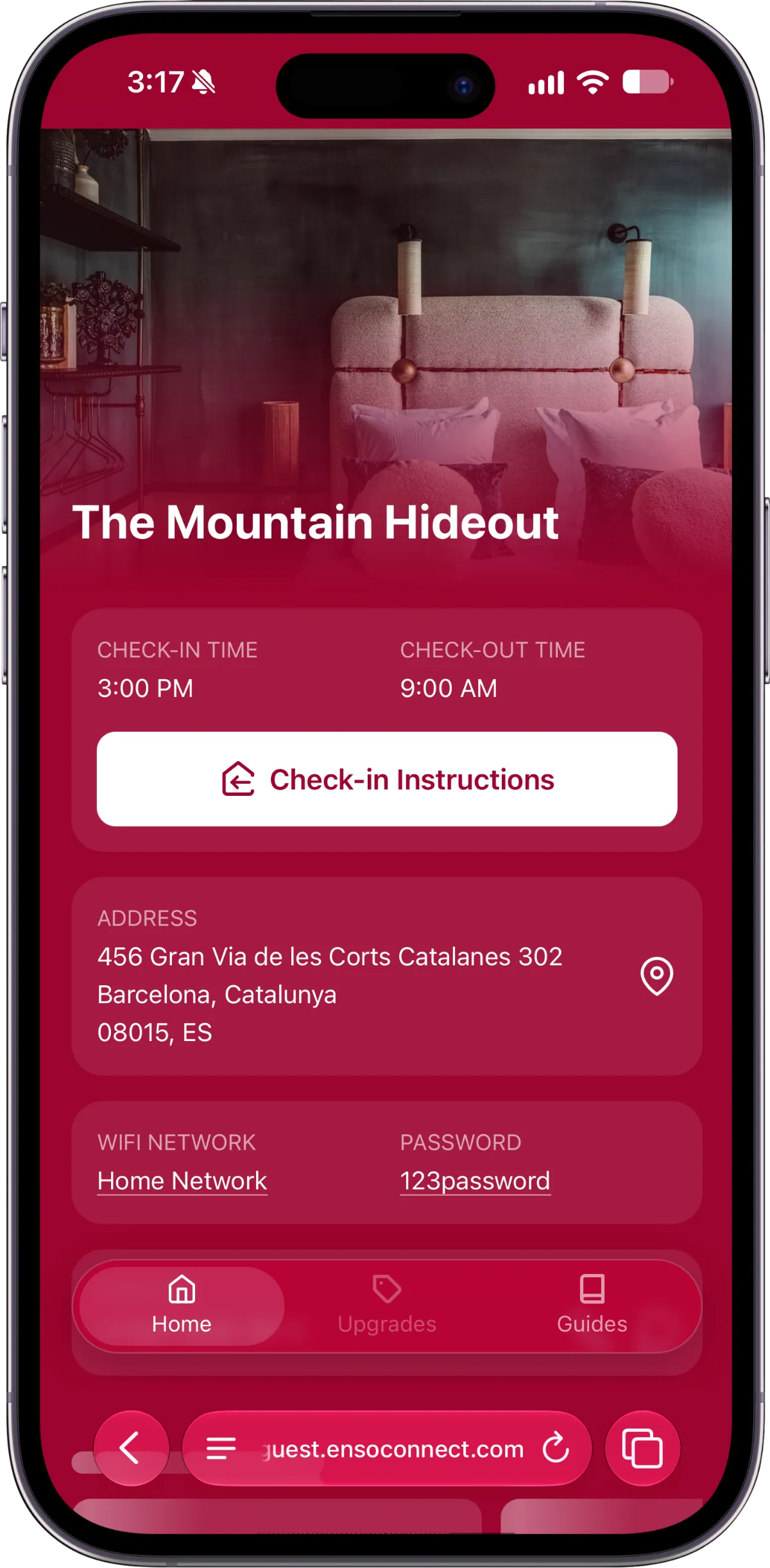 Example of a branded digital guidebook theme