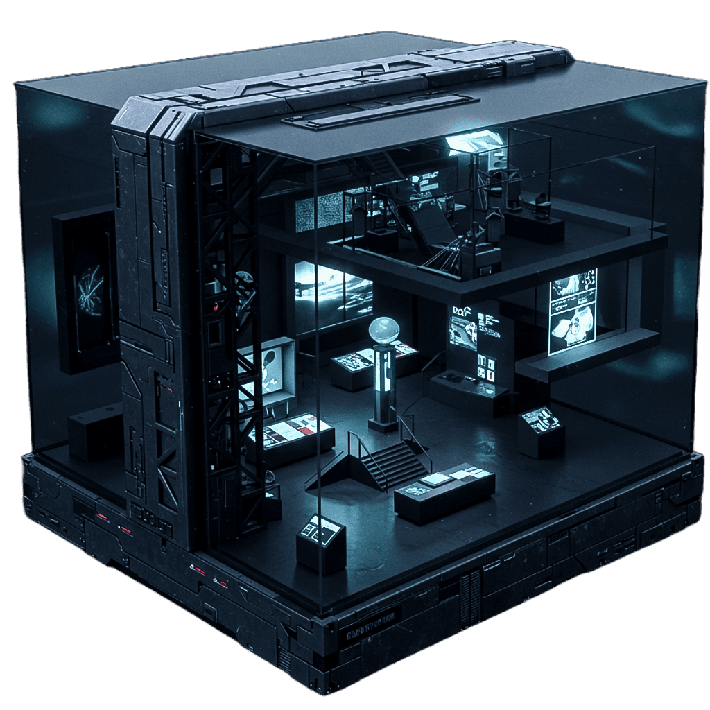 Museum and Exhibit Design 3D Illustration