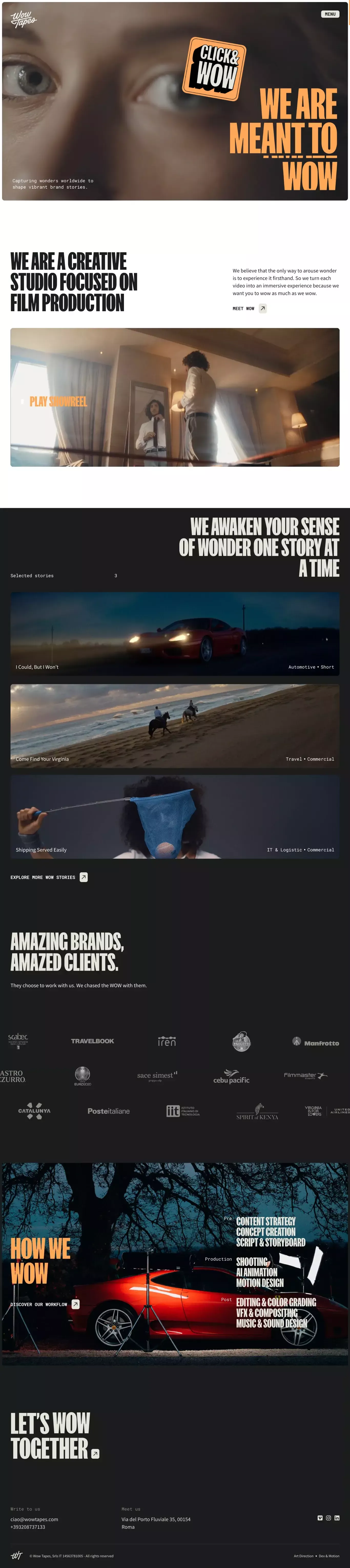 We are meant to wow portfolio page screenshot showcasing Design and Marketing design