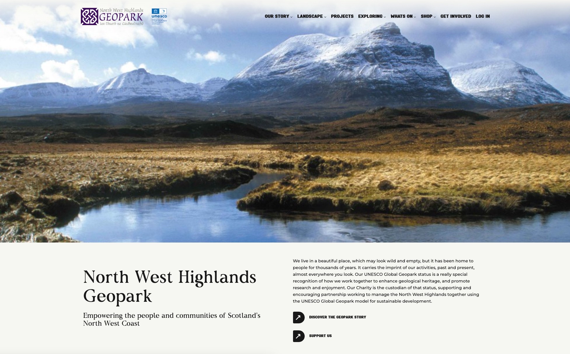 Northwest Highlands Geopark Website