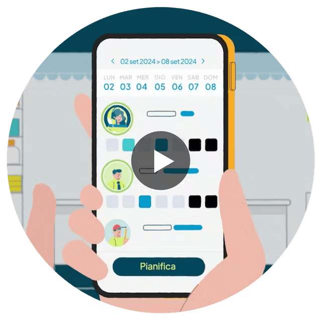 Video sulla funzionalità Pianificazione turni con relativo funzionamento