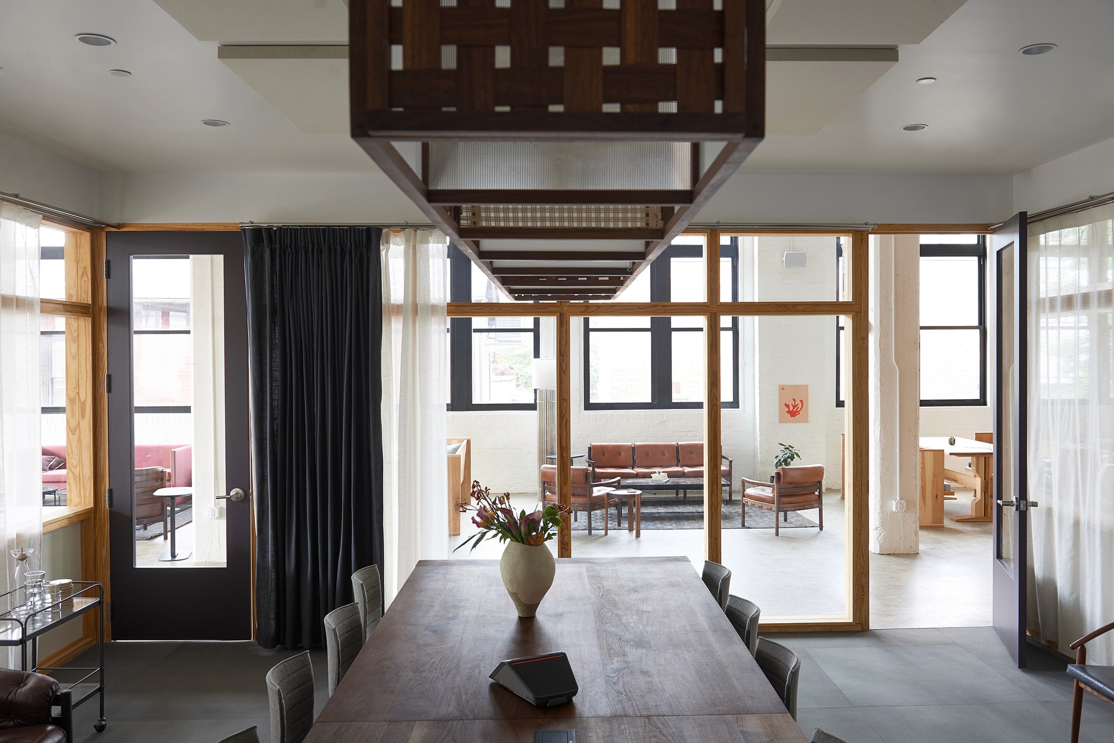 A Field Day meeting room set for a client conversation
