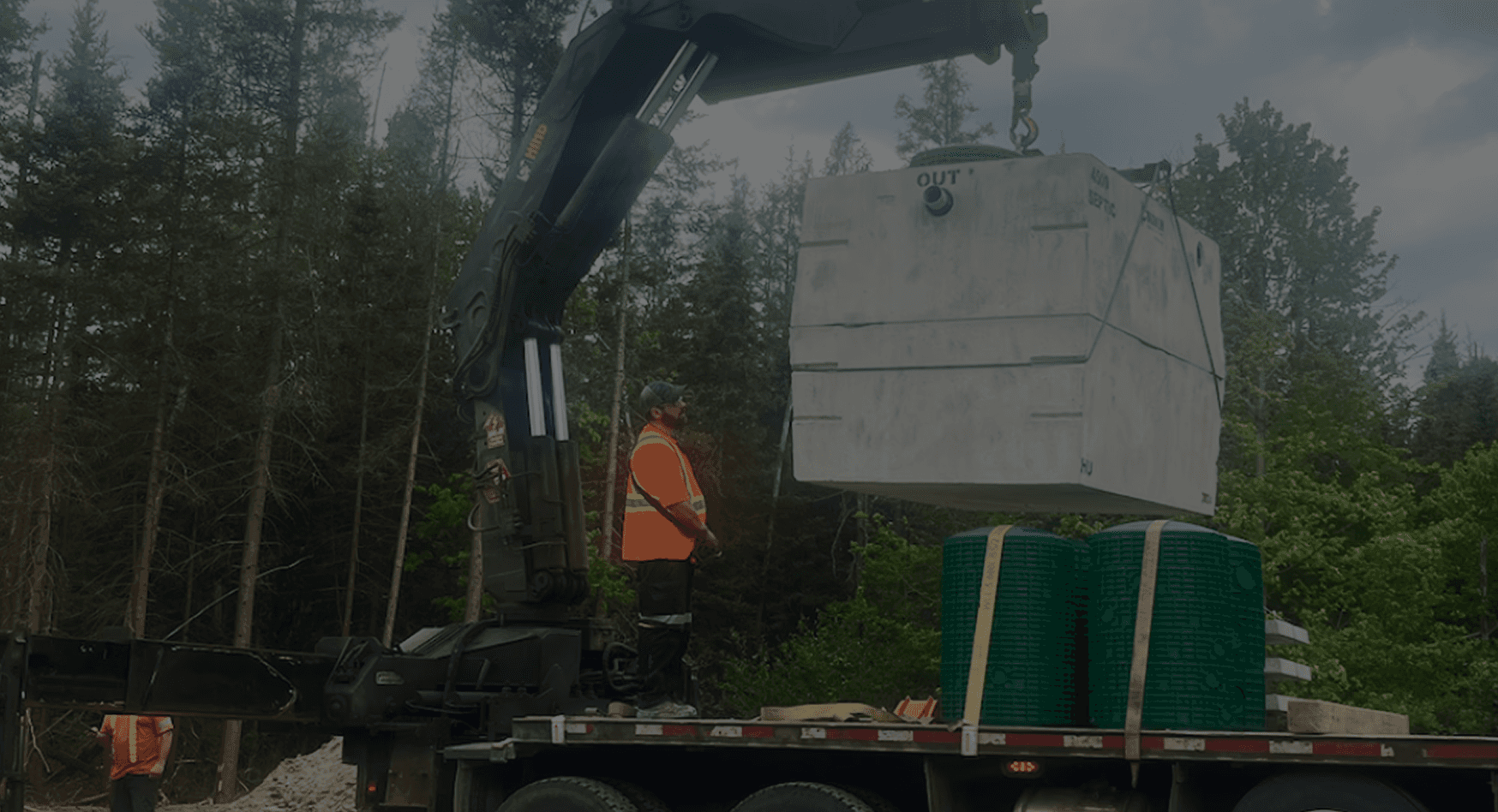 house and land demo with excavator