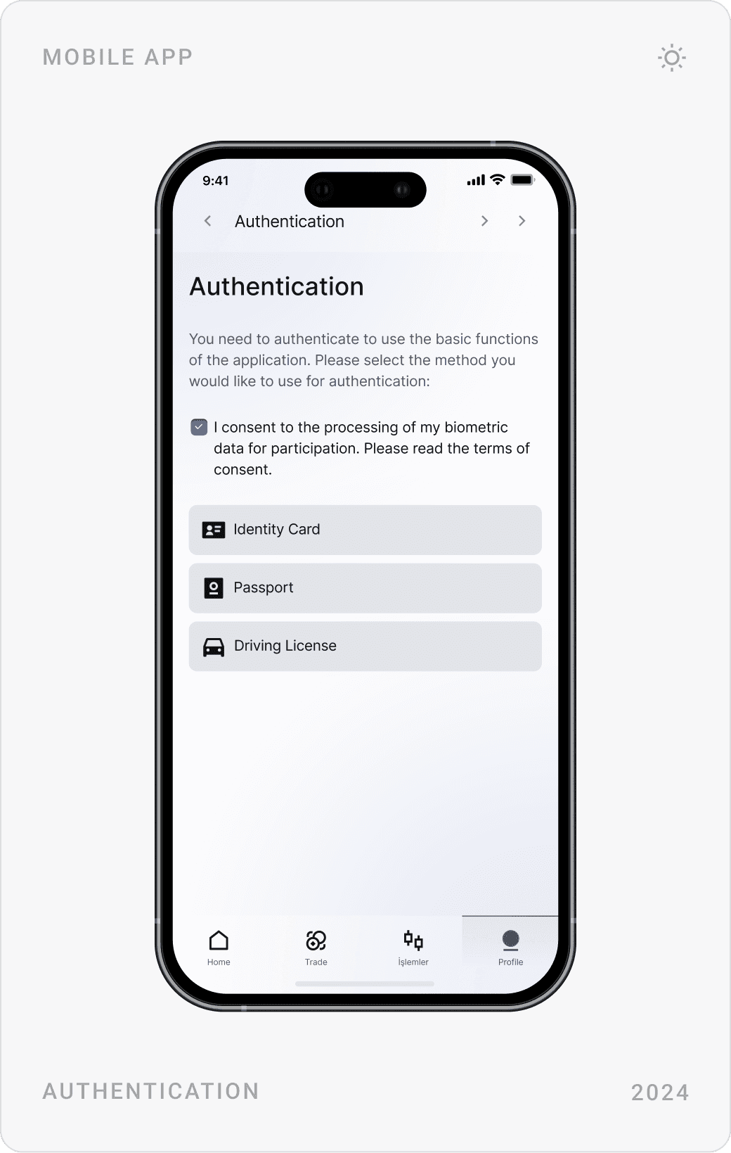 Modern User Authentication Verification Screen Design