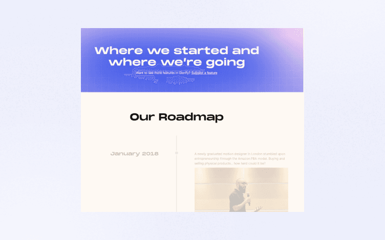 Glorify roadmap